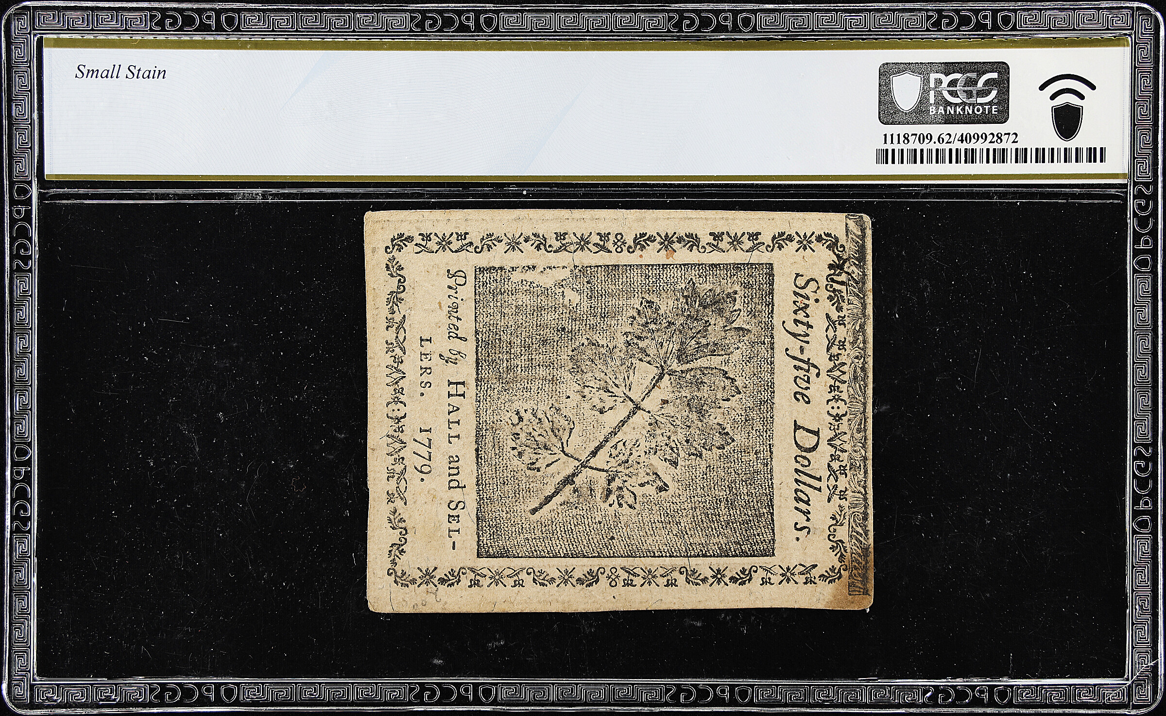 Jan 14, 1779 $65  Continental Congress (Fr. CC100) CU60 thumbnail 6