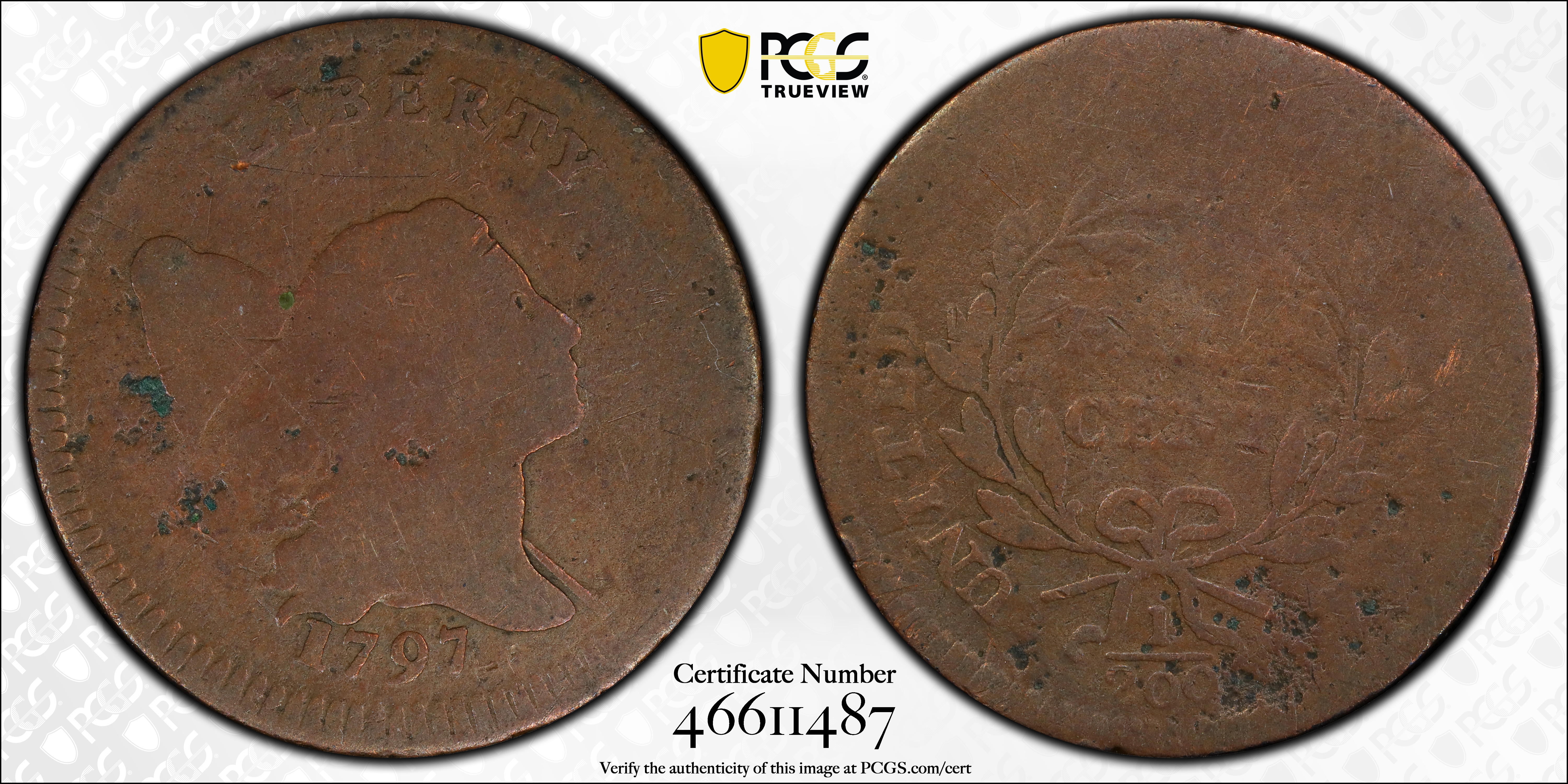 1797 1/2c Lettered Edge, Low Head, C-3b MS BN thumbnail 14