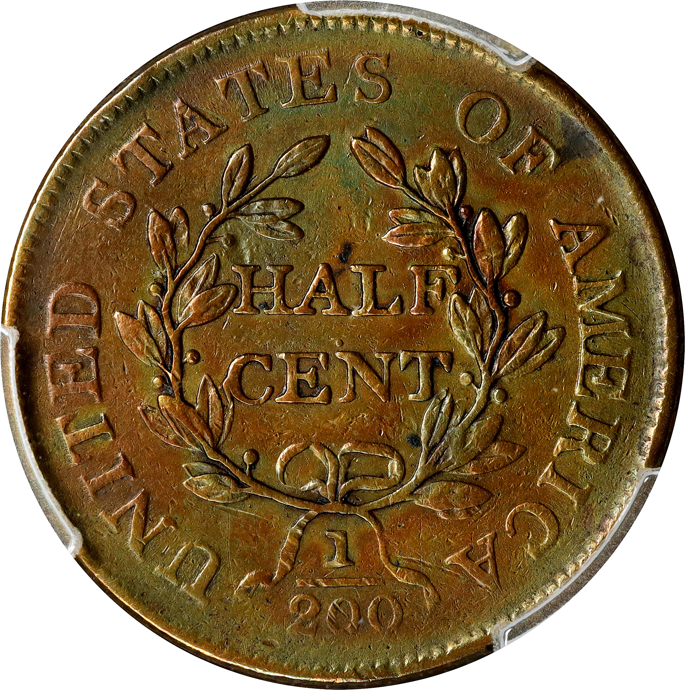 1806 1/2c Small 6, No Stems, C-1 MS BN AG3 BN thumbnail 3