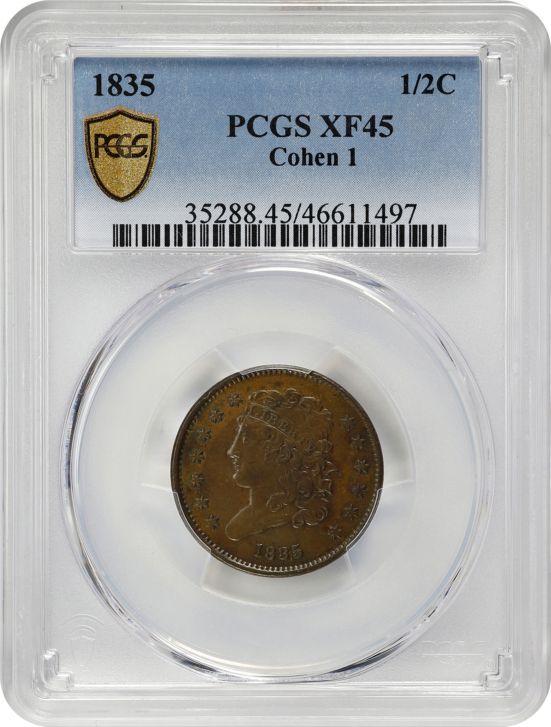 1835 1/2c C-1 MS BN VG10 BN thumbnail 14