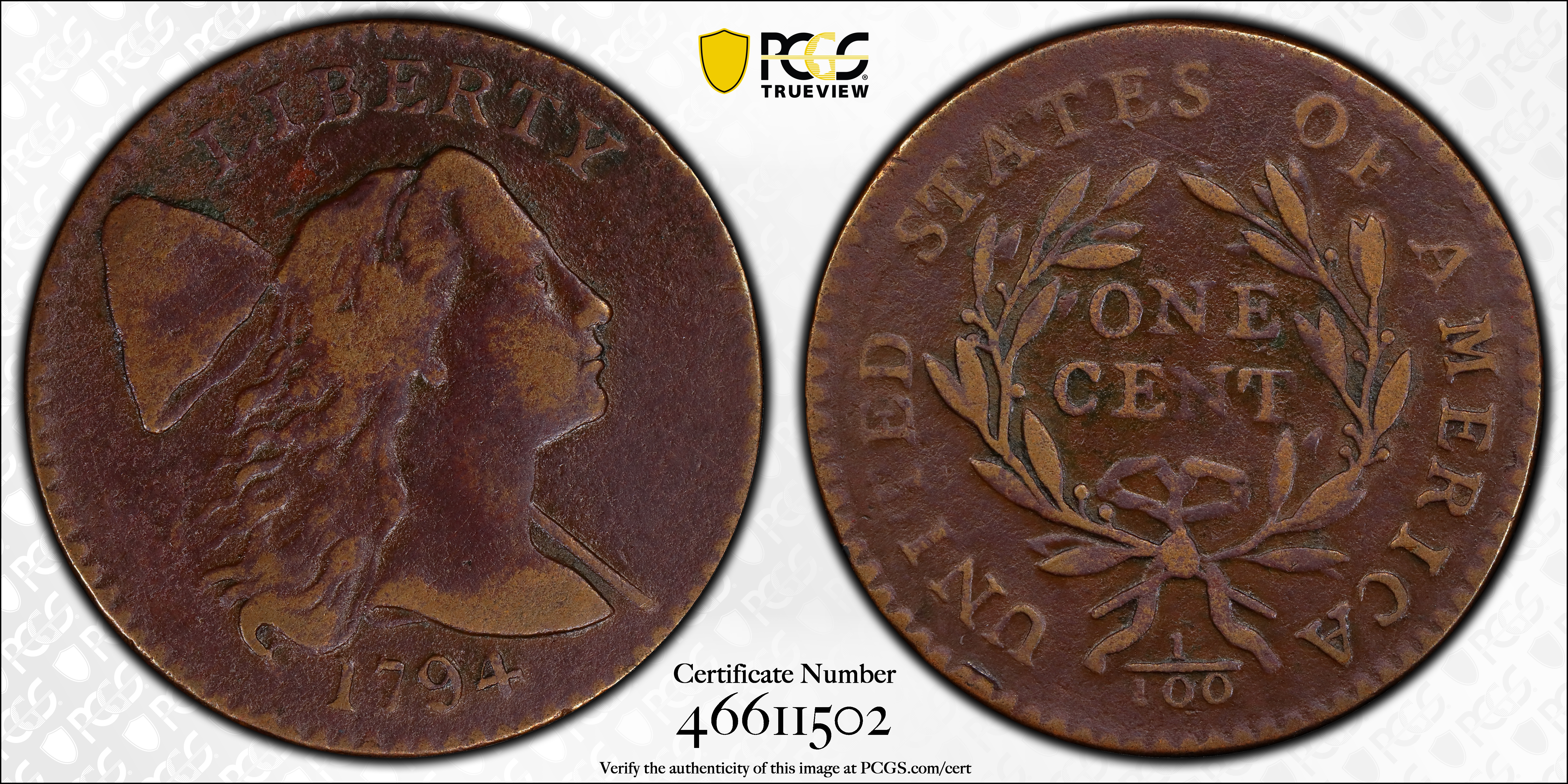 1794 1c Head of 1794, S-31  MS BN thumbnail 18
