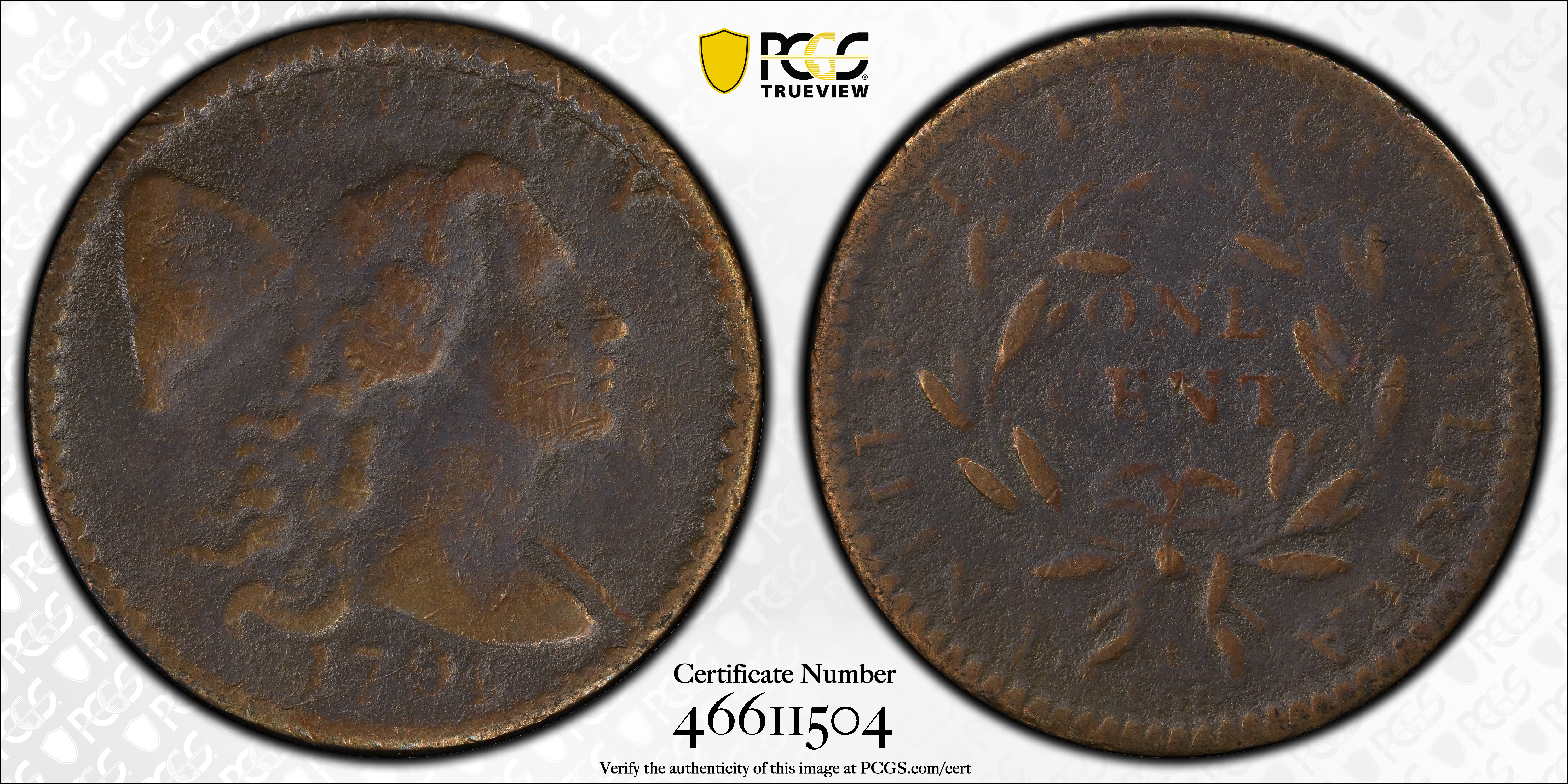 1794 1c Head of 1794, S-63  MS BN thumbnail 15