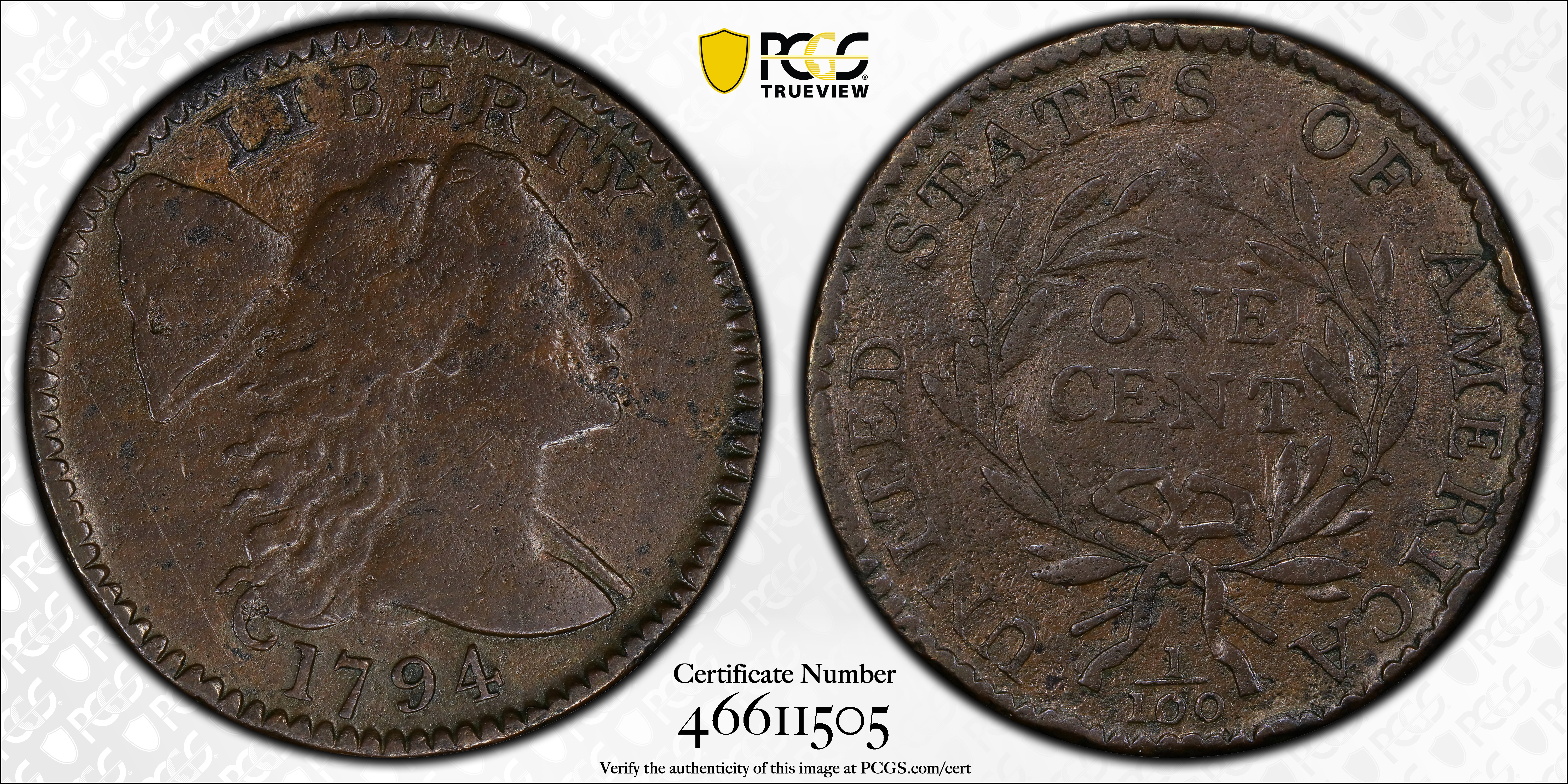 1794 1c Head of 1795, S-70  MS BN thumbnail 14