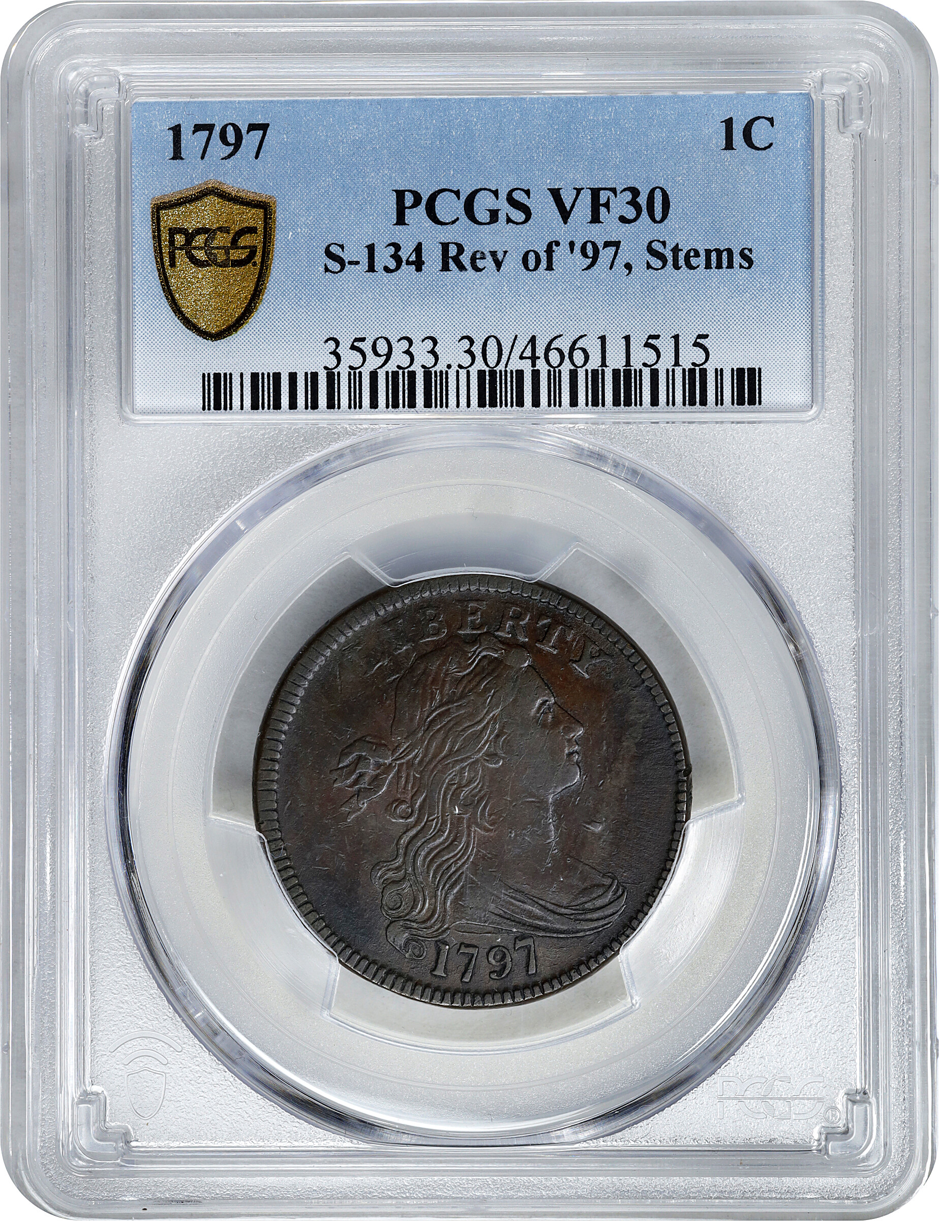 1797 1c Reverse of 1797, Stems, S-134  MS BN thumbnail 9