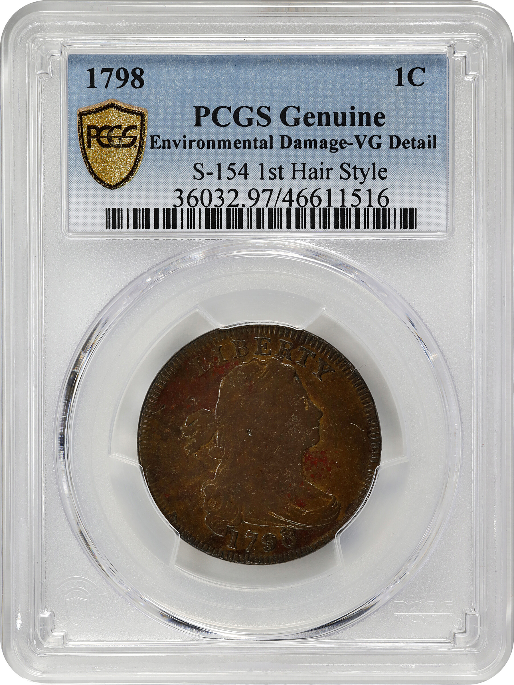1798 1c 1st Hair Style, S-154 MS BN thumbnail 8