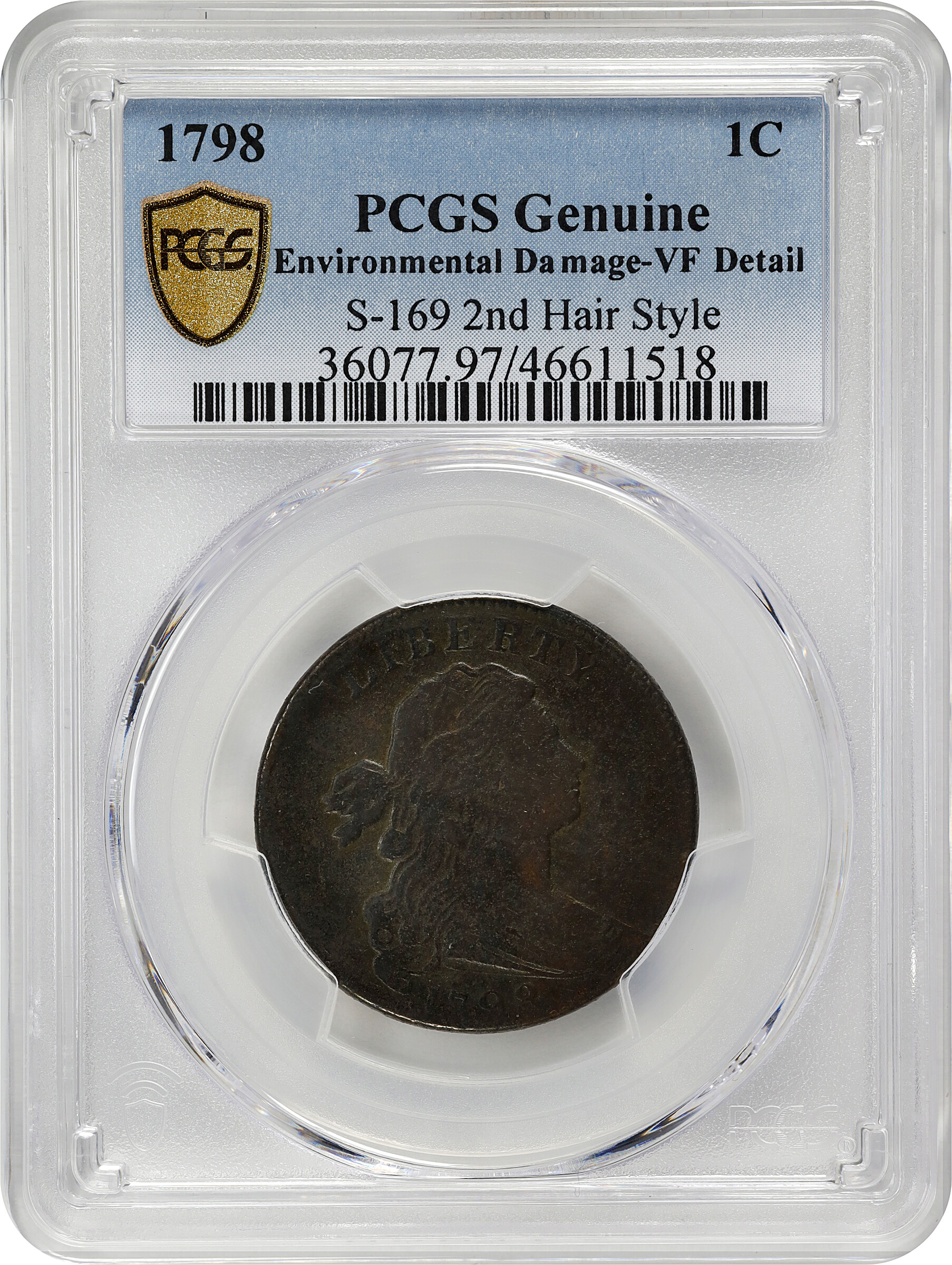 1798 1c 2nd Hair Style, S-169  MS BN thumbnail 13