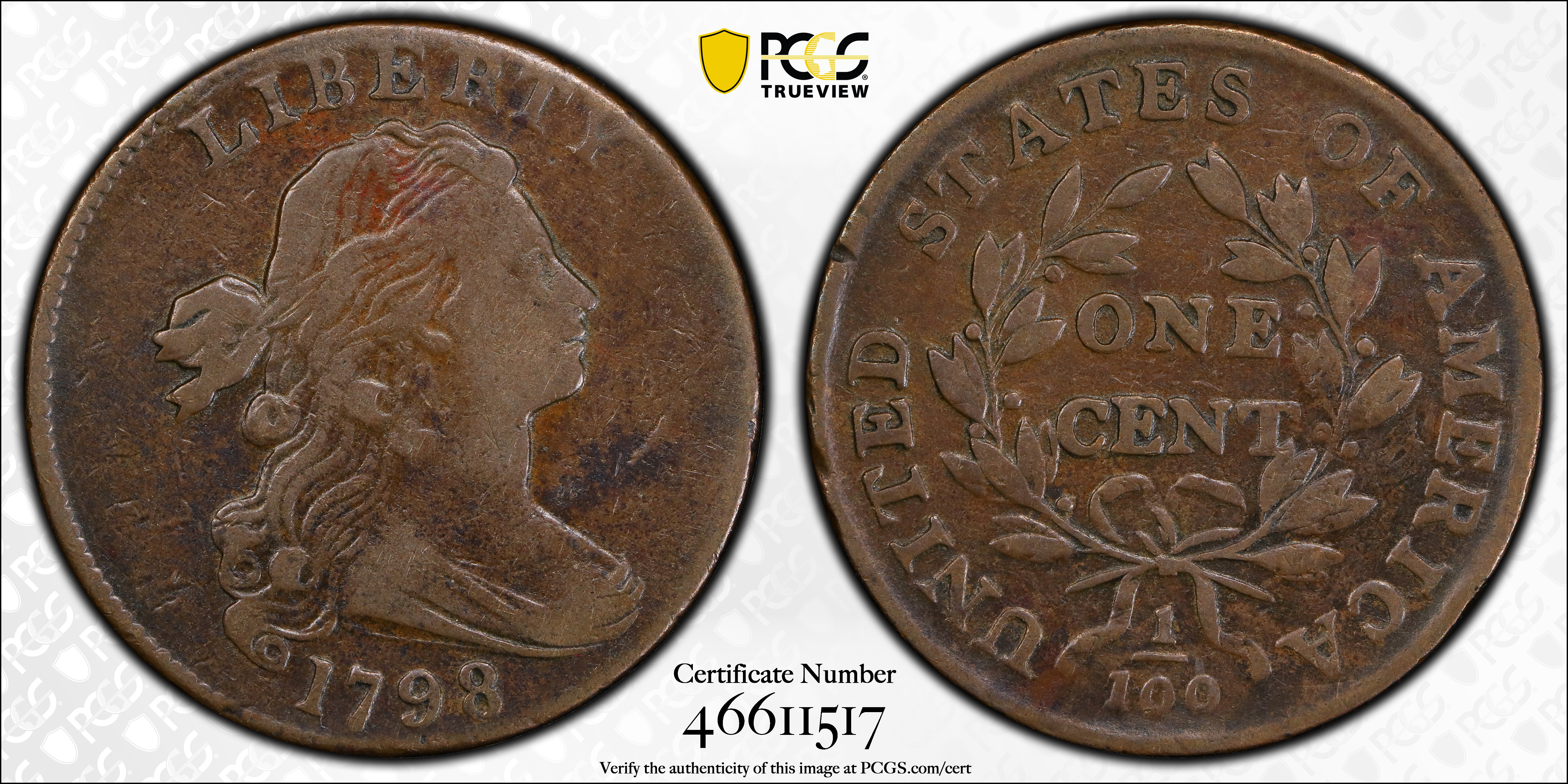 1798 1c 2nd Hair Style, S-169  MS BN thumbnail 6