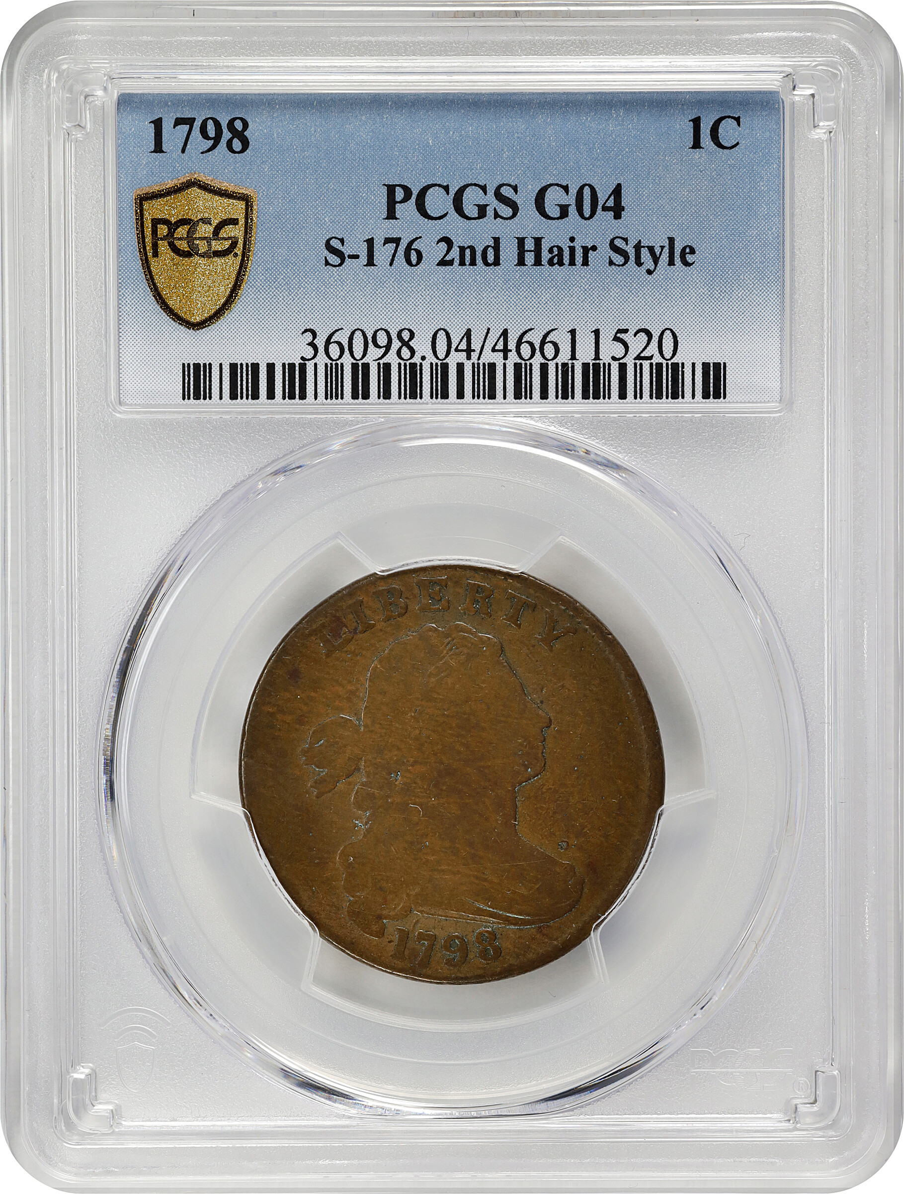 1798 1c 2nd Hair Style, S-176  MS BN thumbnail 12
