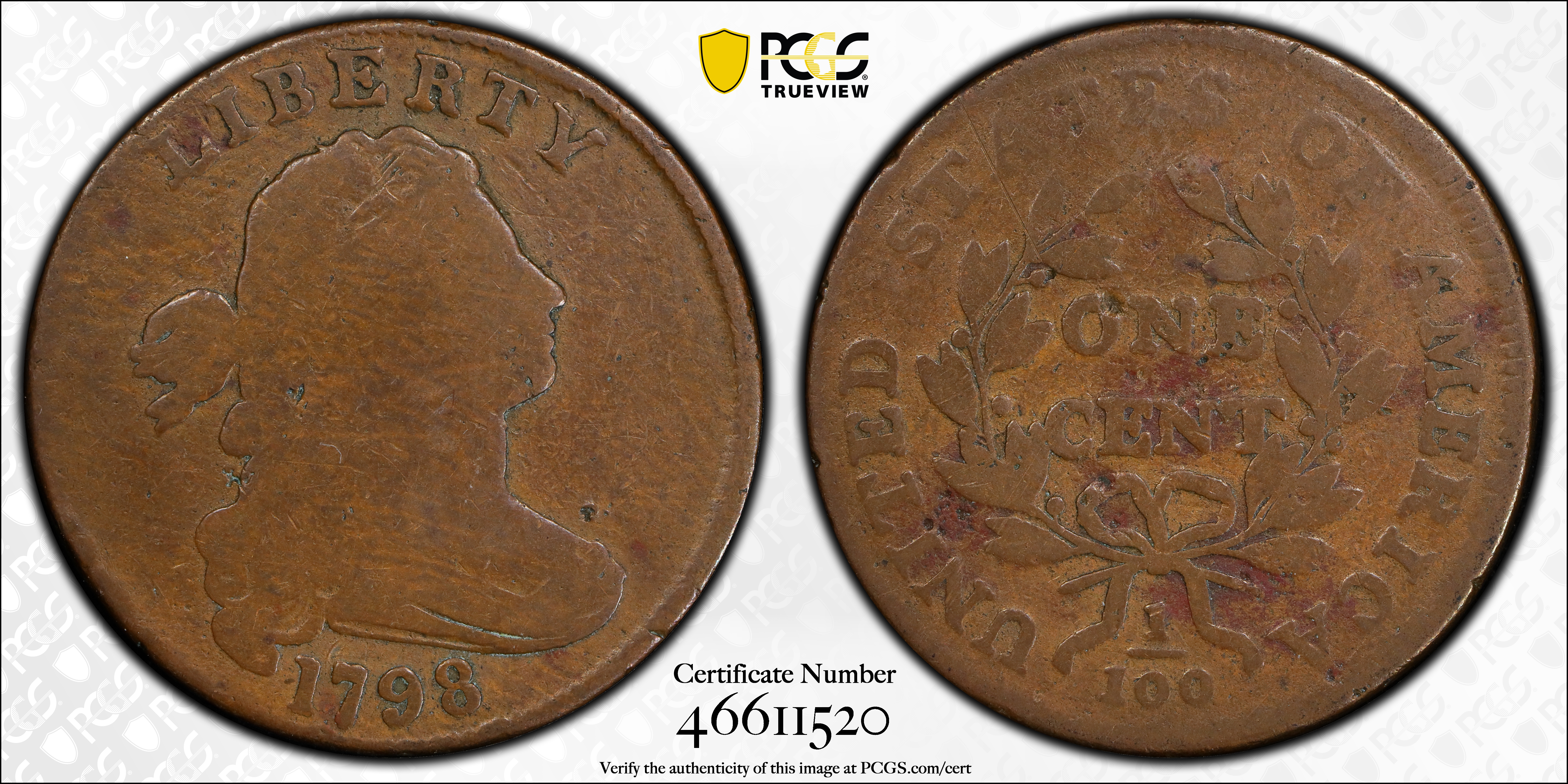 1798 1c 2nd Hair Style, S-176  MS BN thumbnail 10