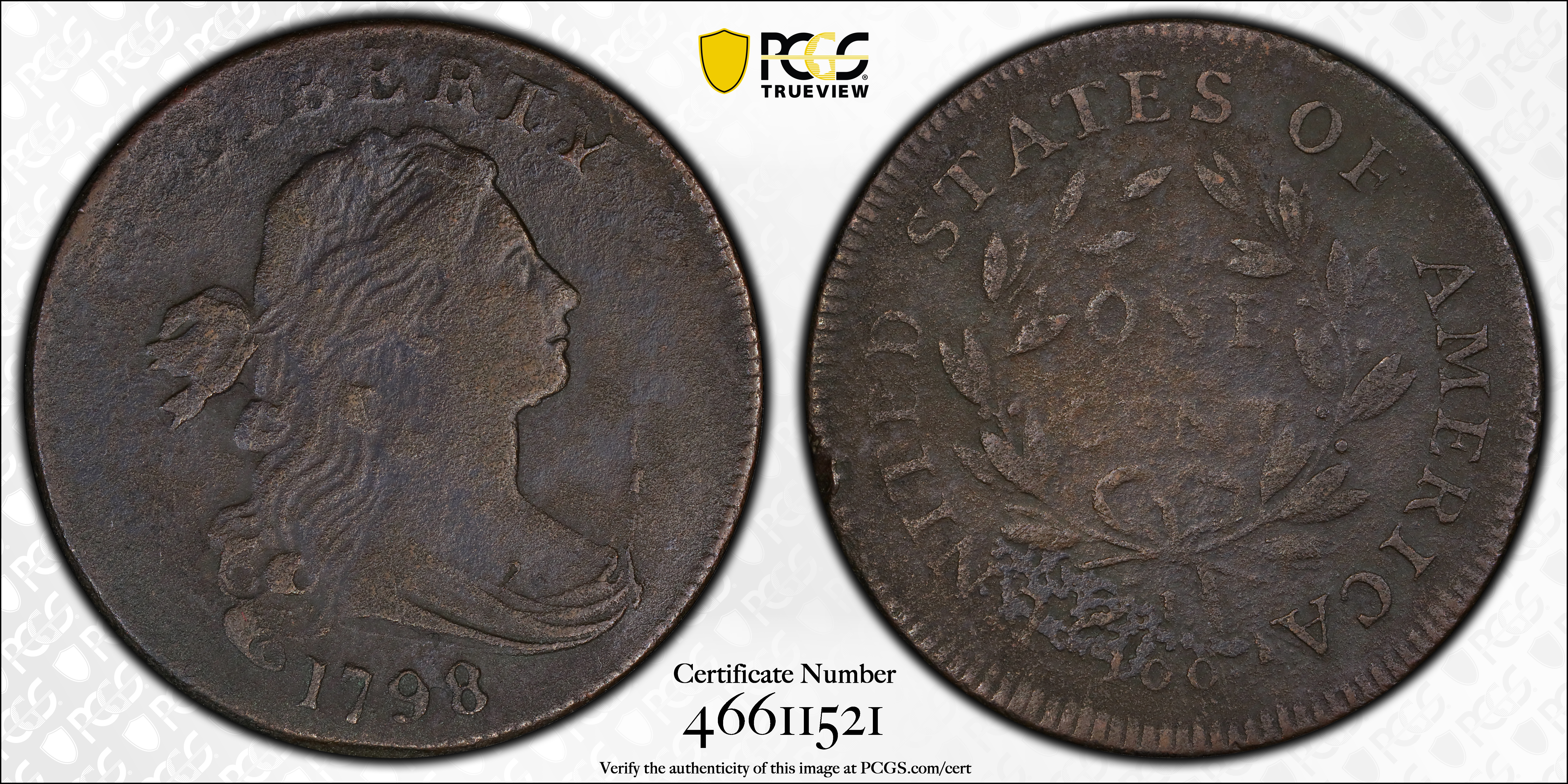 1798 1c 2nd Hair Style, S-177 MS BN thumbnail 10