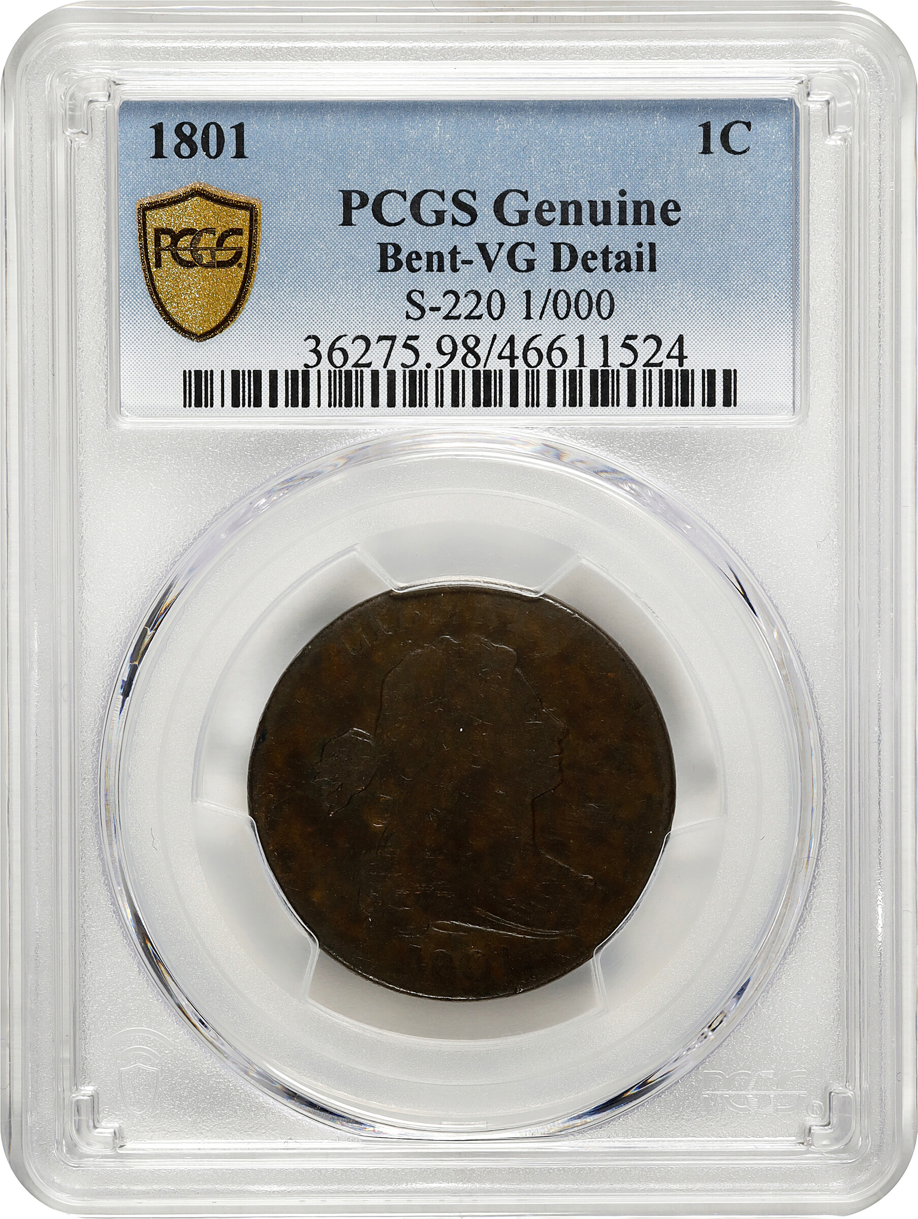 1801 1c 1/000, S-220  MS BN thumbnail 19