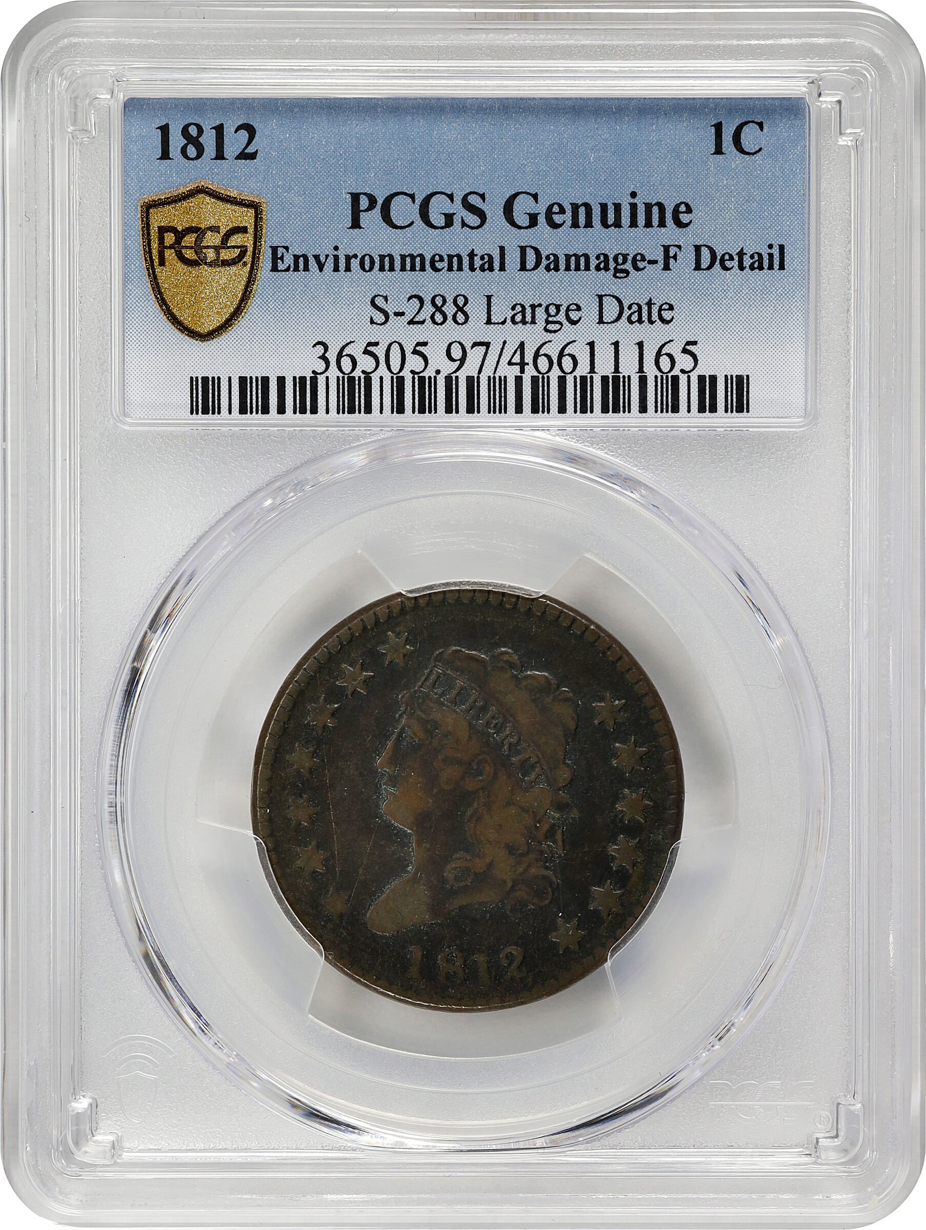 1812 1c Large Date, S-288  MS BN VG10 BN thumbnail 9