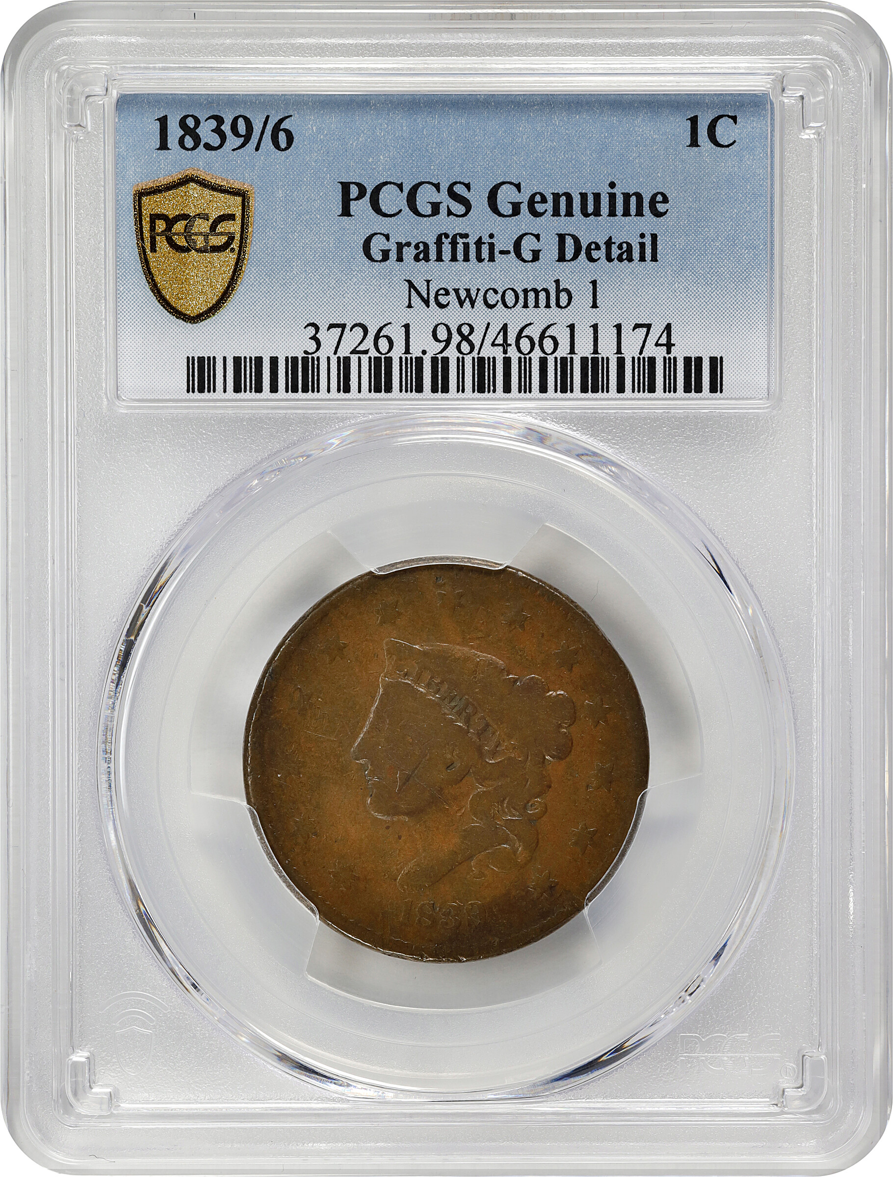 1839/6 1c N-1 MS BN AG3 BN CAC thumbnail 5