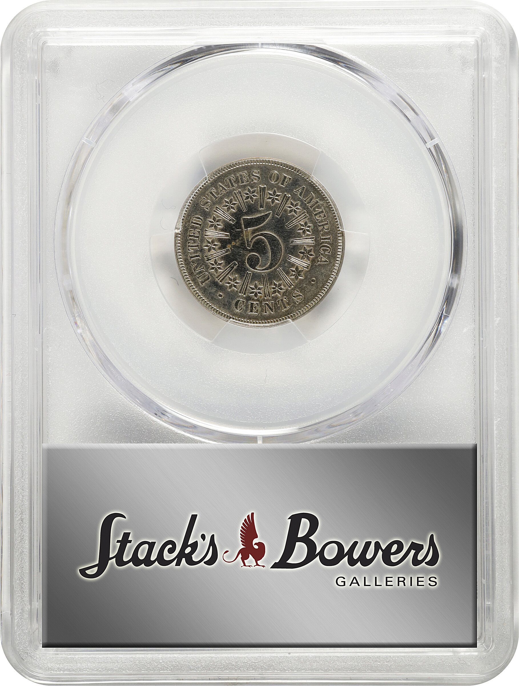 1866/1866 5c Rays, Repunched Date, FS-301 G4 CAC thumbnail 4