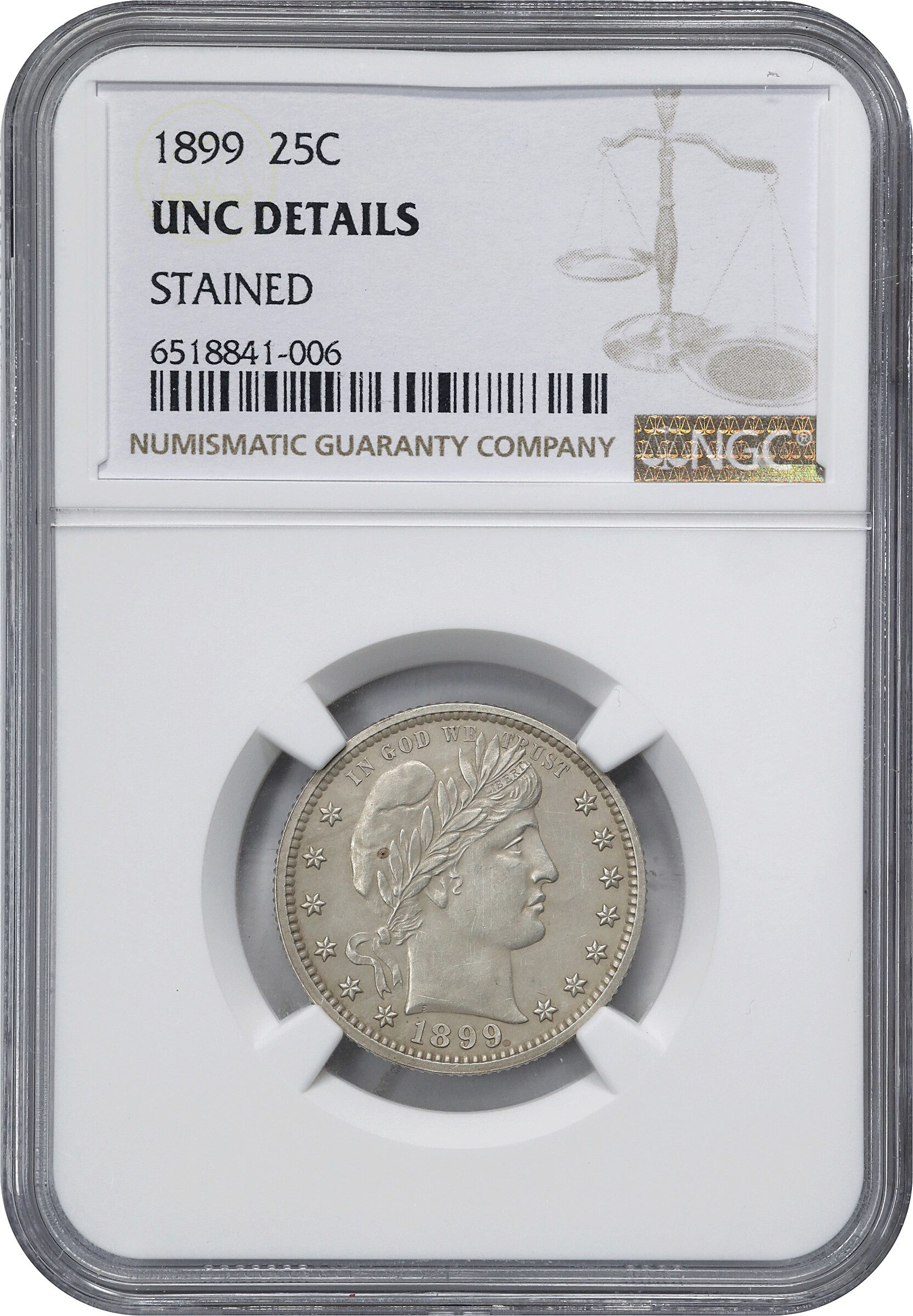 1899 25c VF20 CAC thumbnail 16