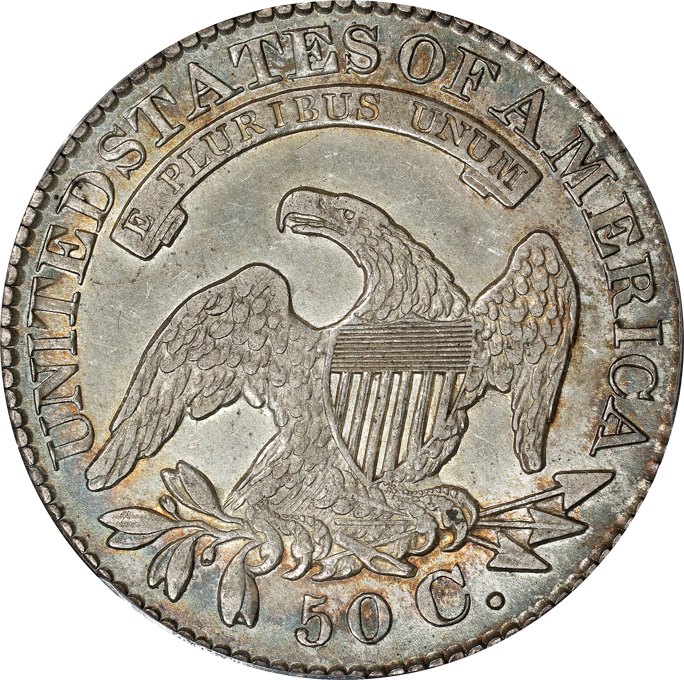1828 50c Square Base 2, Small 8s, Large Letters, O-118 VF20 CAC thumbnail 11