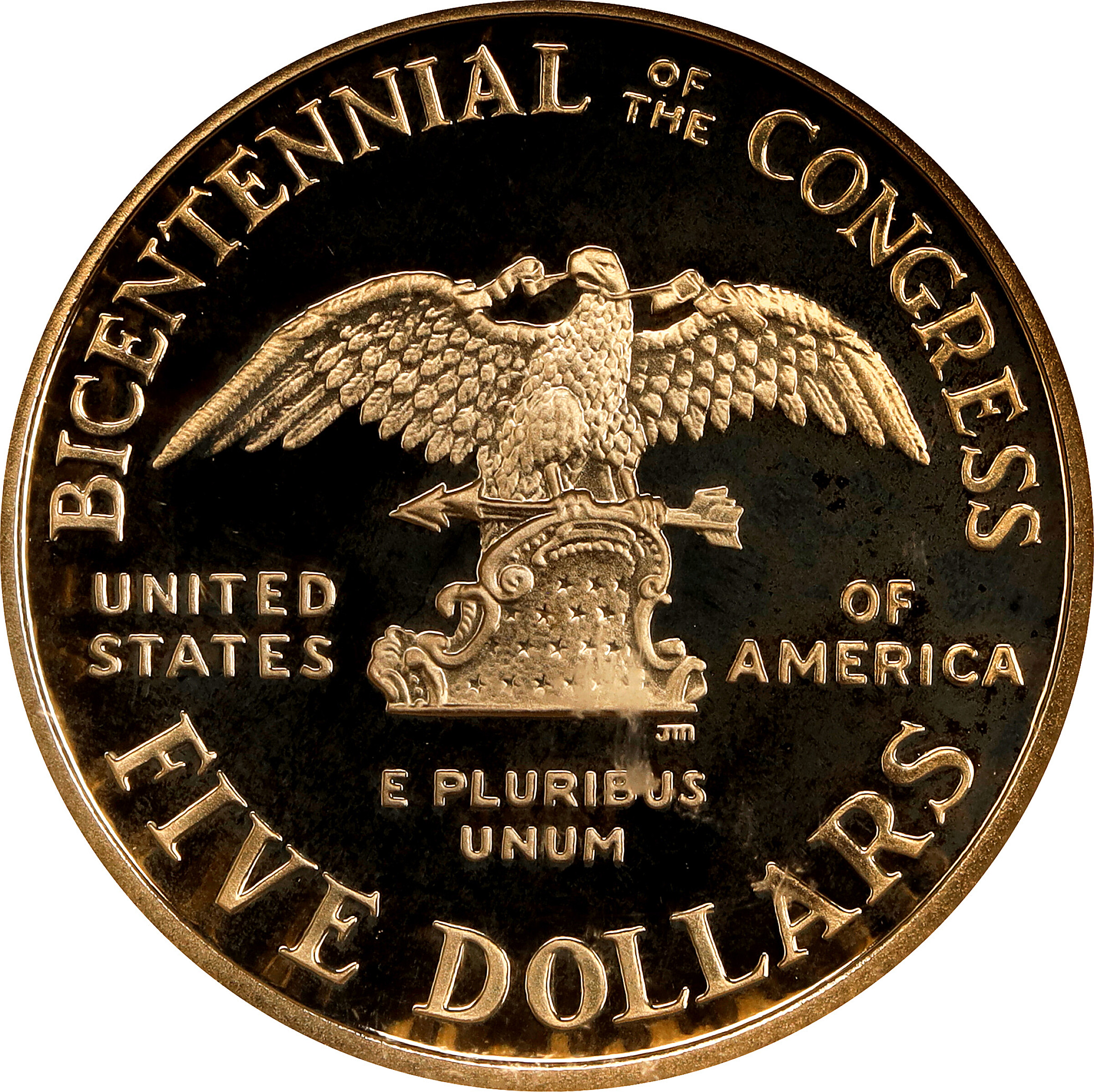 1989 W Congress Bicentennial Gold $5 PR Values | Greysheet