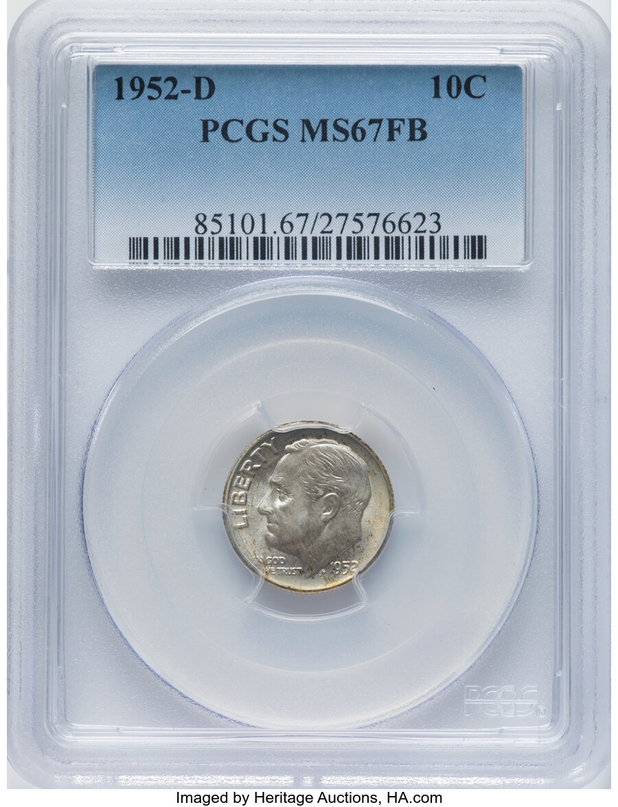 1952-D 10c MS FB MS67 FB thumbnail 6