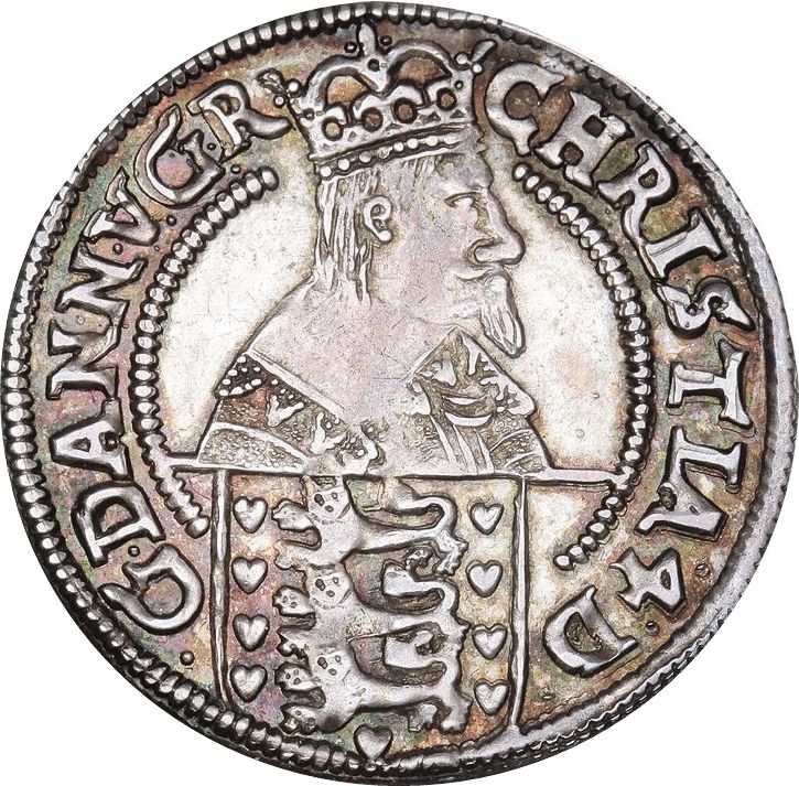 1642 8 Sk Ly Fortuna with quite both feet on globe MS