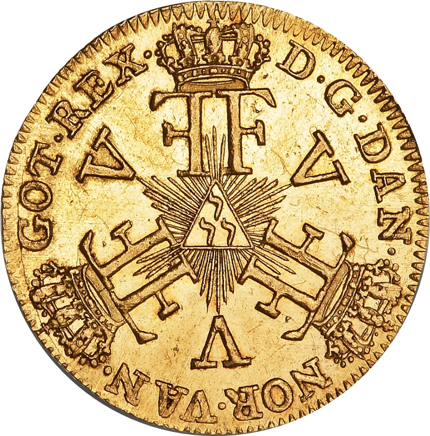 1757 12 Ma km# 586.1 VH below date. Date flat MS