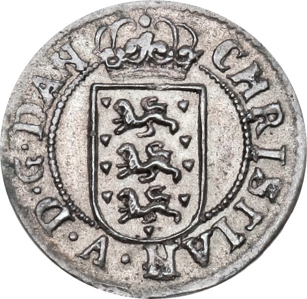 1676 1 Sk clasp mintmark MS