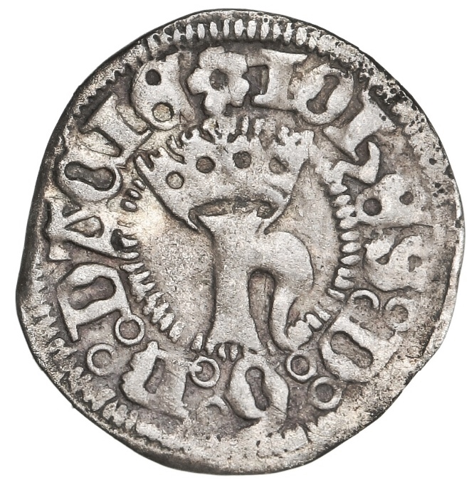 1483-1513  Hv flower with five petal and central hole MS