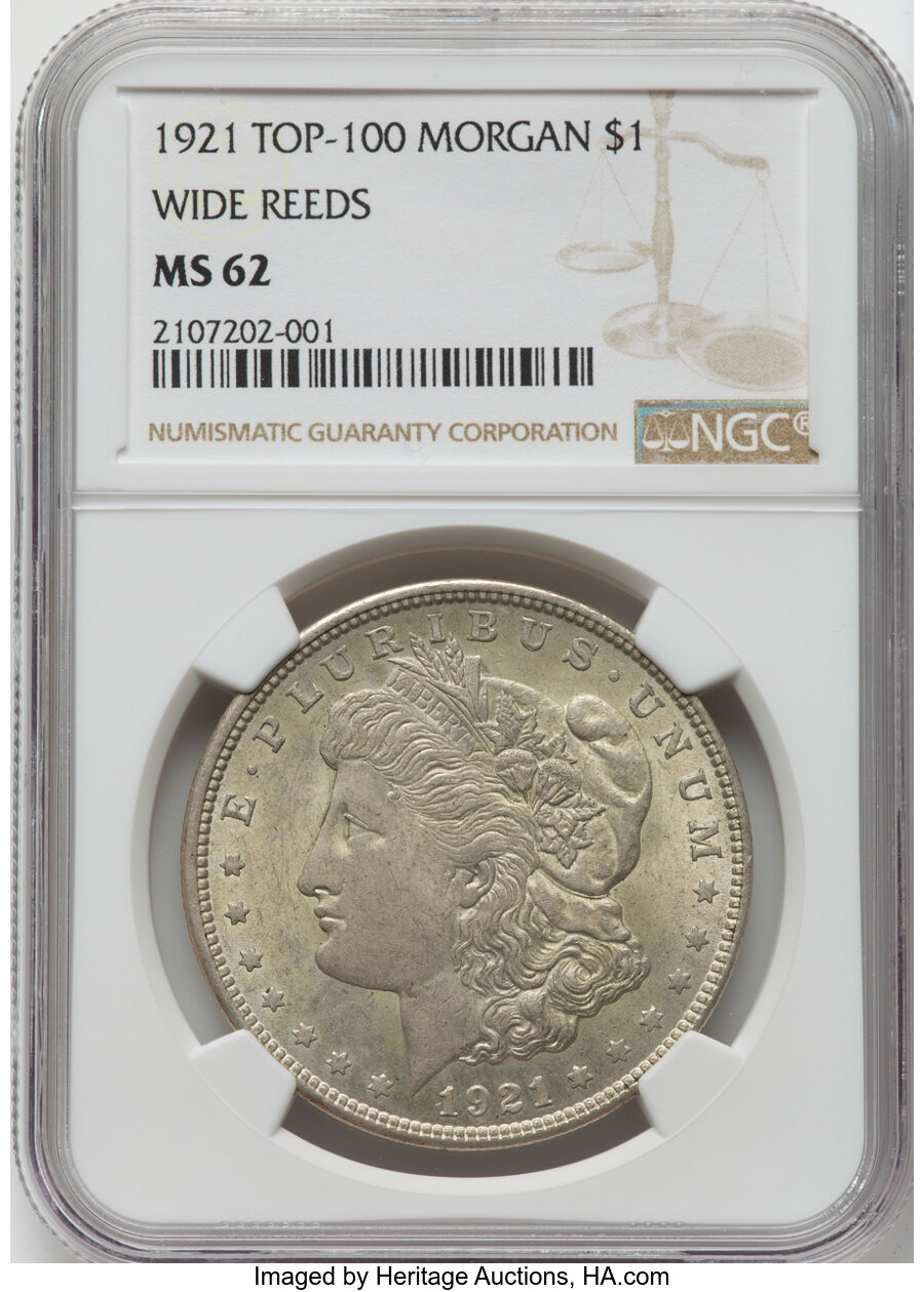 1921 $1  Morgan, Infrequent Reeding, VAM-4 F15 thumbnail 14