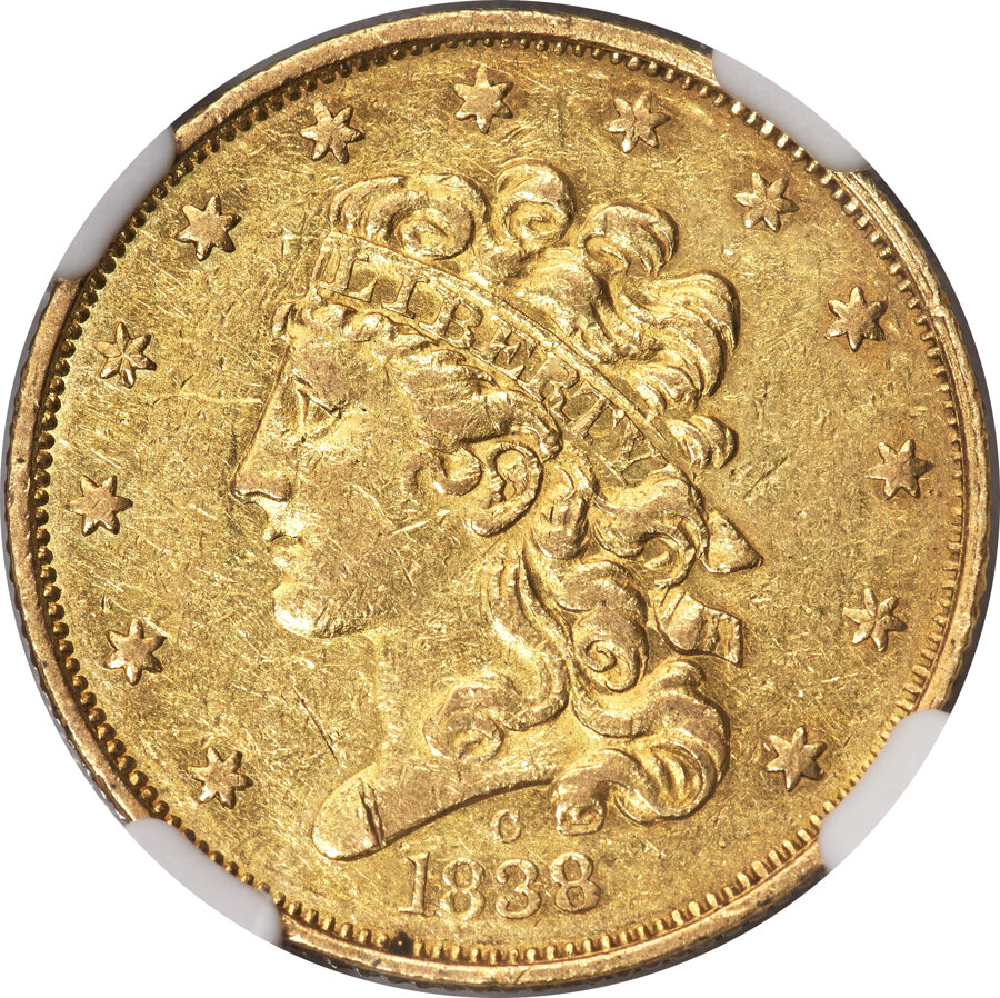 image for: 1838-C $5 HM-2, R.5, AU53 NGC....