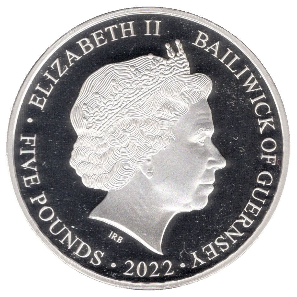 2022 £5 Proof, in set with Jersey and Isle of Man PR