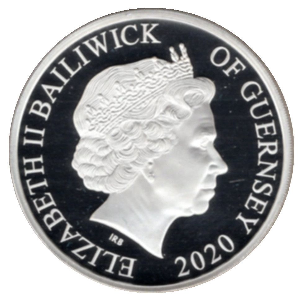 2020 £5 Proof, in set with Jersey and Isle of Man PR