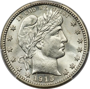 image for: 1915-S 25C MS67 PCGS....