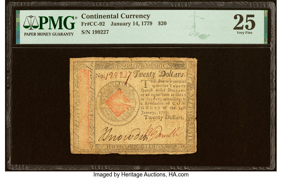 Jan 14, 1779 $20  Continental Congress (Fr. CC92) thumbnail 14