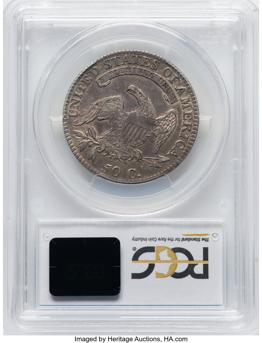 1818 50C O-108, R.2, XF45 PCGS. PCGS Population: (3/19). NGC Census: (2/18). CDN: $550 Whsle. Bid for NGC/PCGS XF45. Mintag...