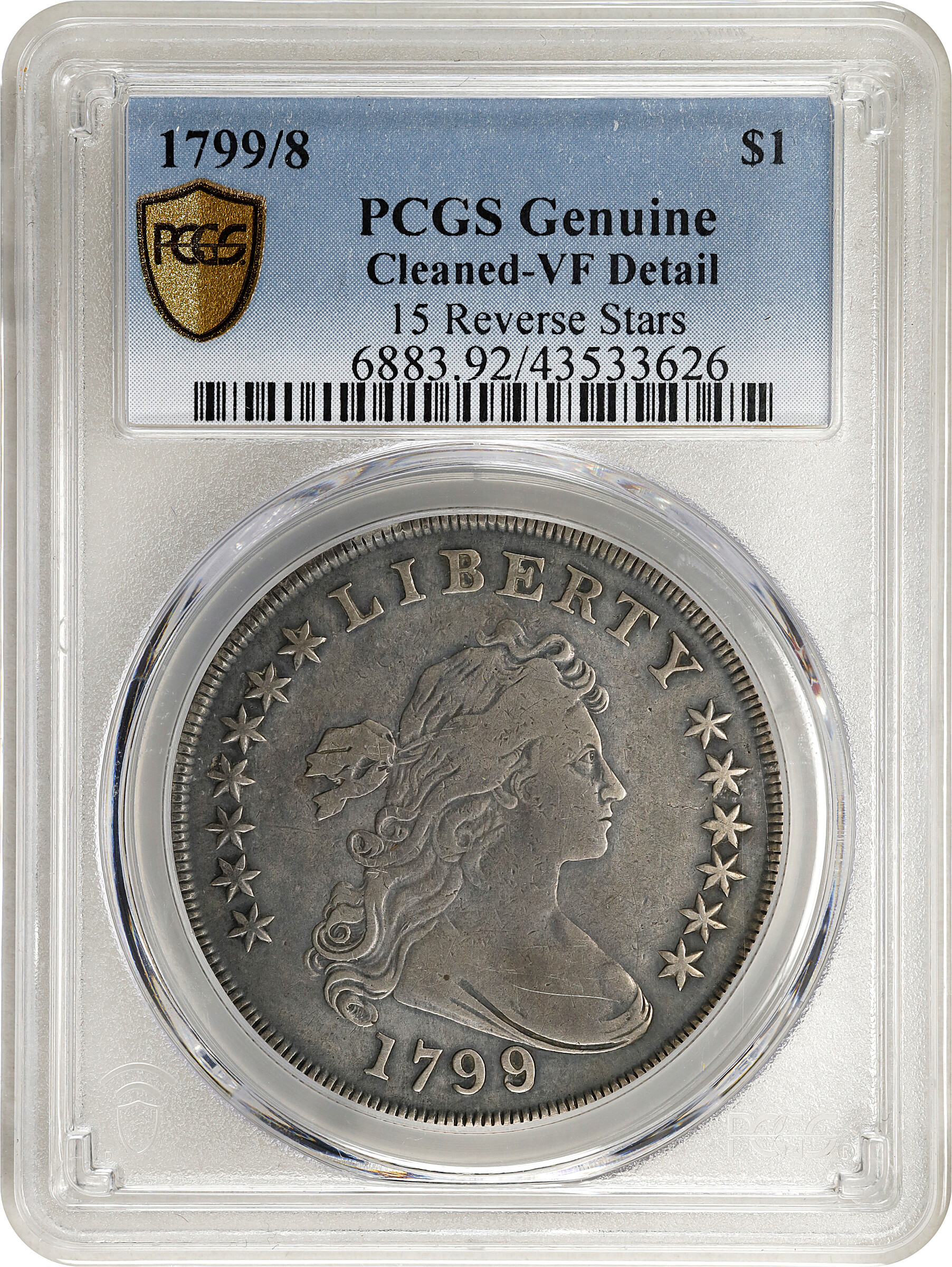 1799/8 $1  15 Stars Reverse VF20 thumbnail 22