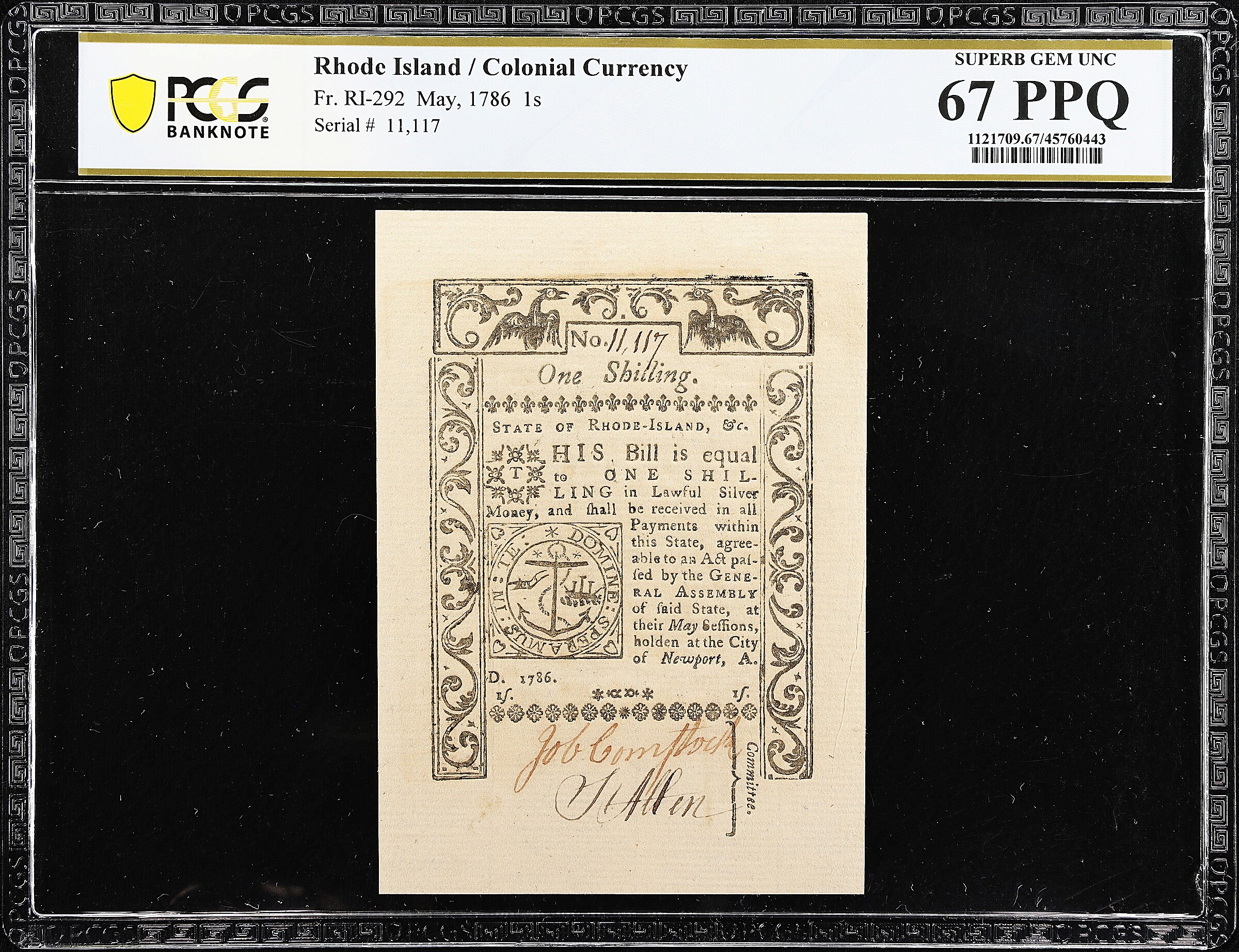 May 1776 1s Rhode Island (Fr. RI292) thumbnail 17