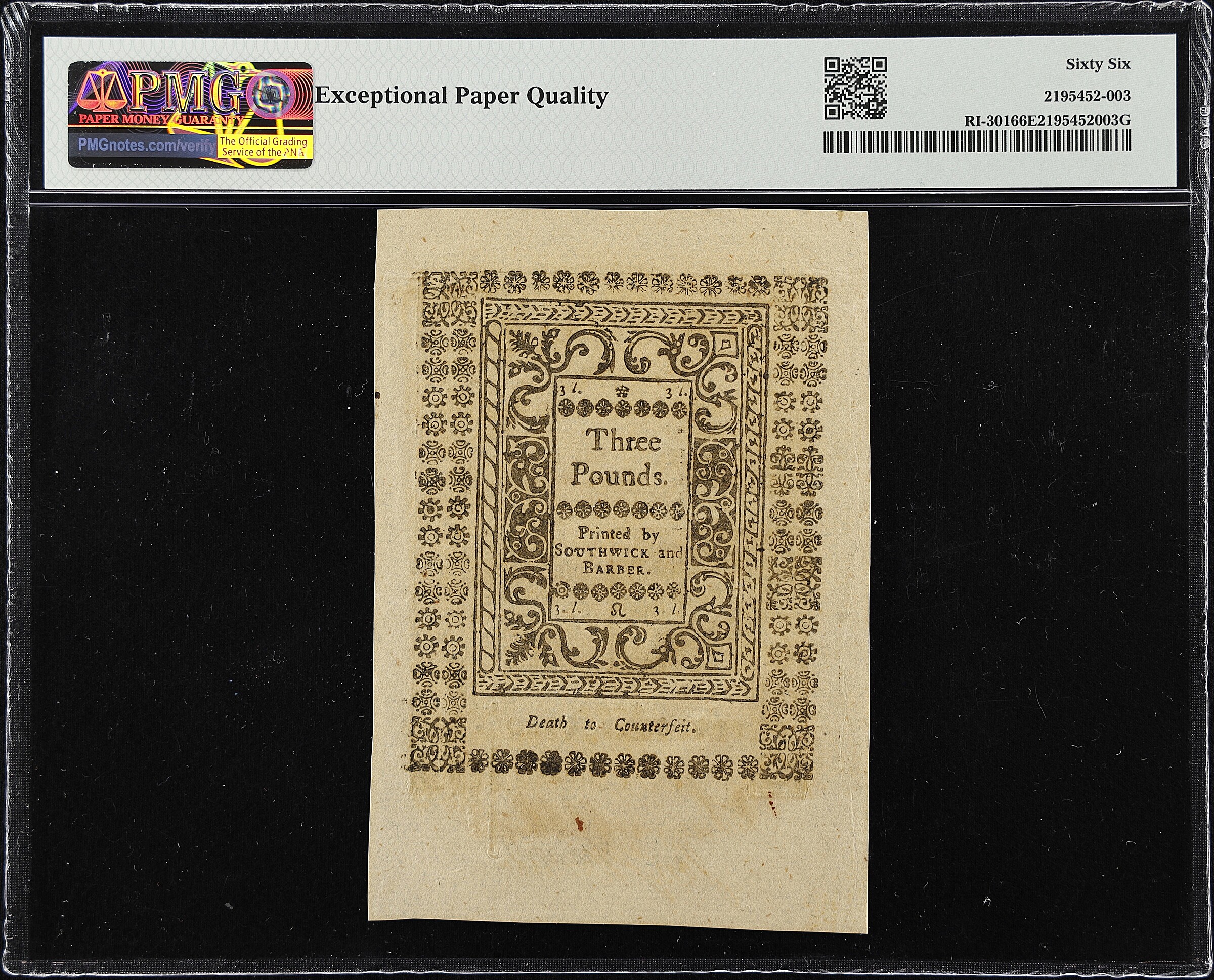May 1786 £3 Rhode Island (Fr. RI301) thumbnail 15