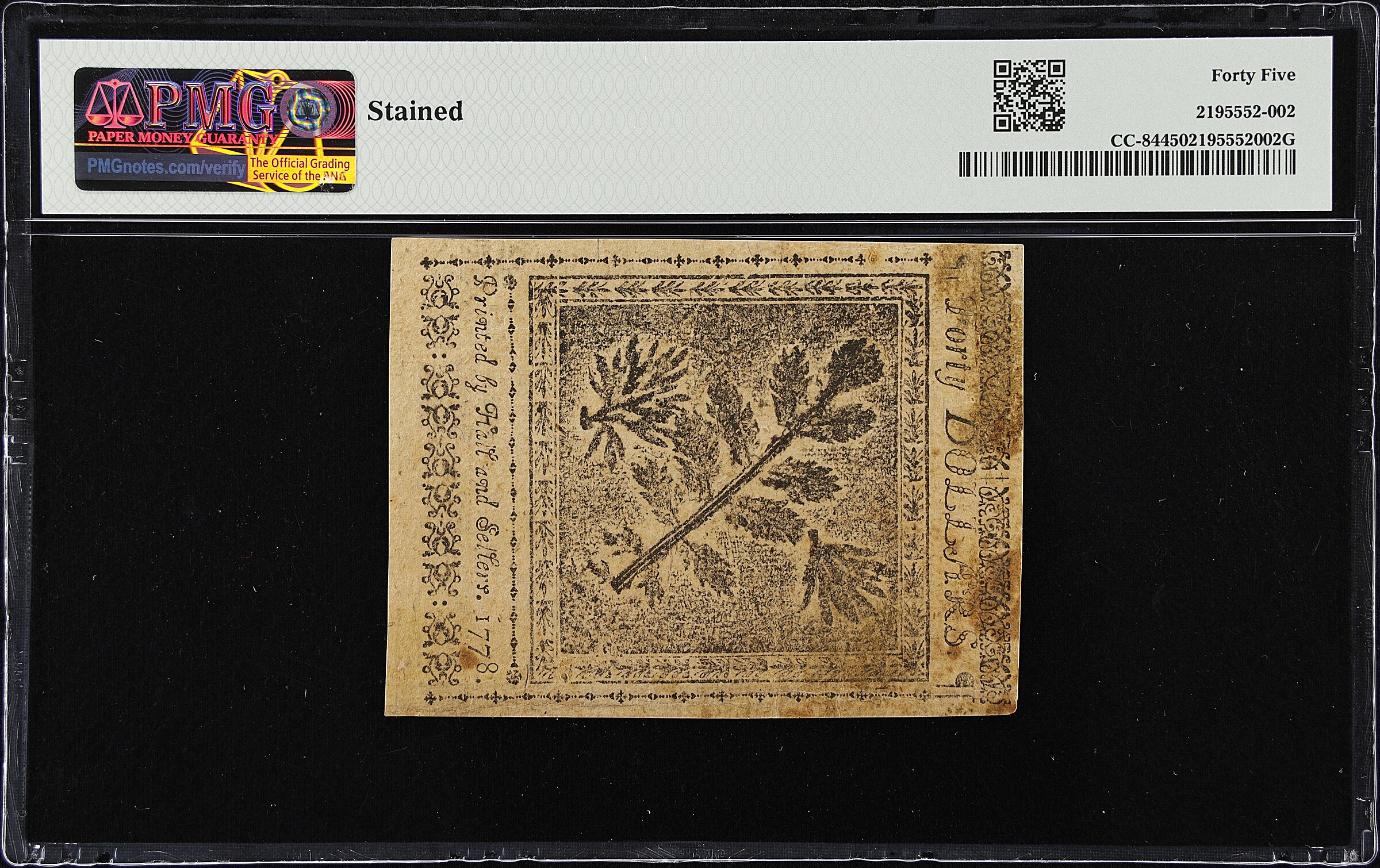 Sep 26, 1778 $40  Continental Congress (Fr. CC84) CU60 thumbnail 24