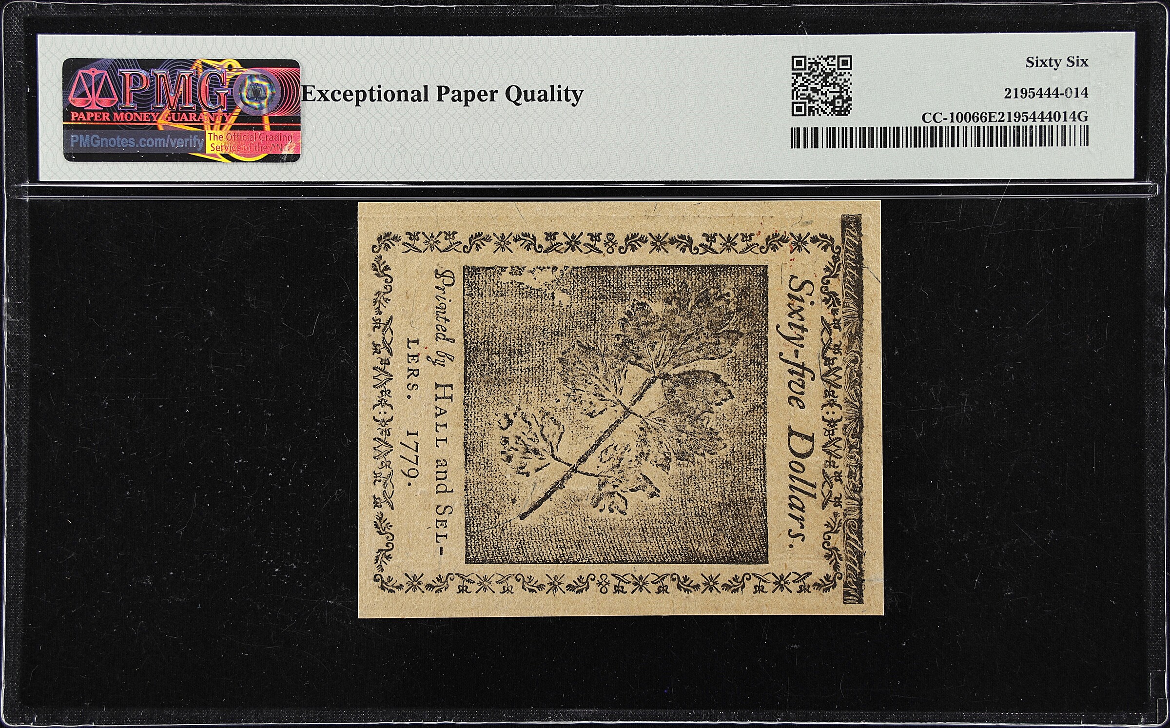 Jan 14, 1779 $65  Continental Congress (Fr. CC100) CU60 thumbnail 18