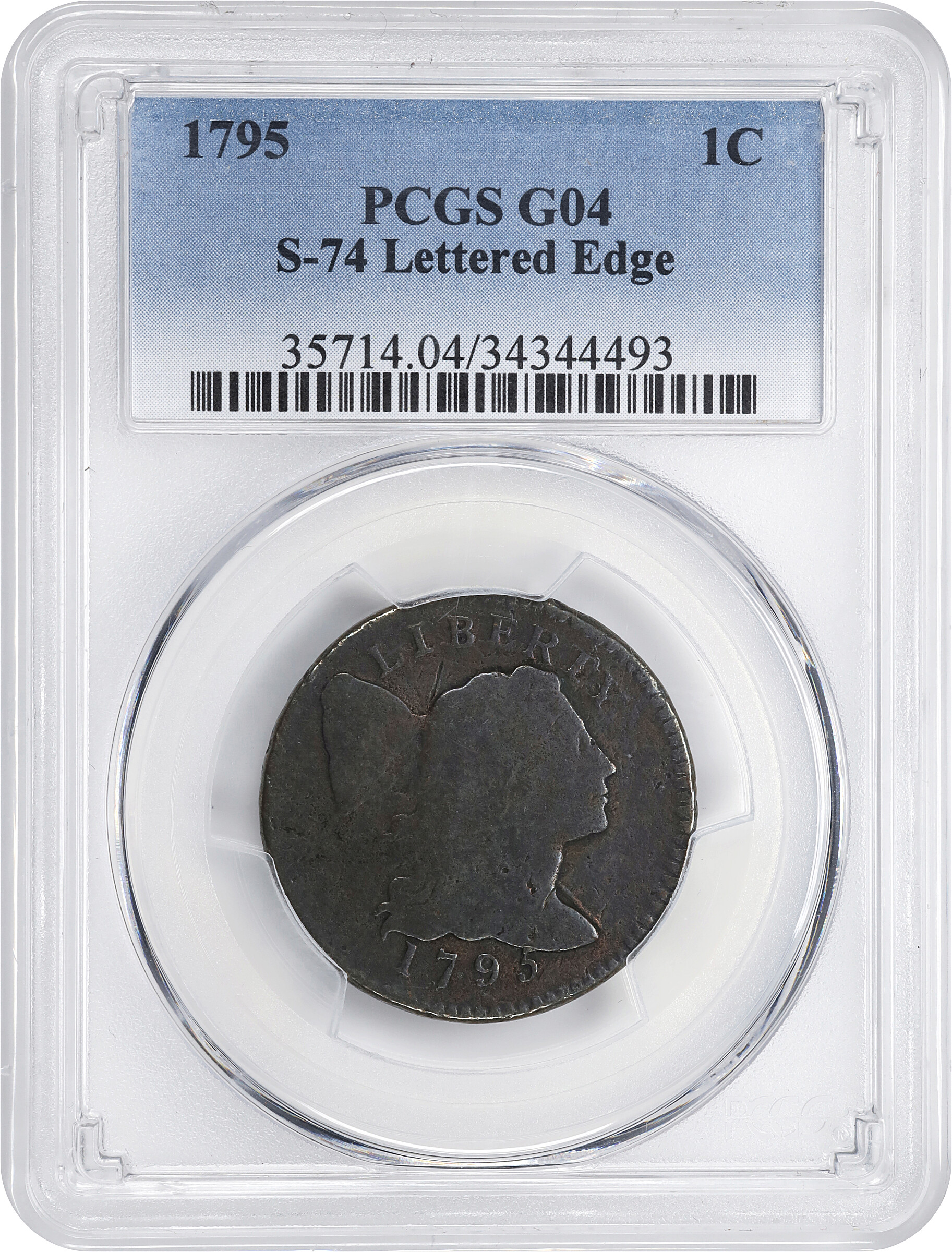 1795 1c Lettered Edge, S-74  MS BN thumbnail 7