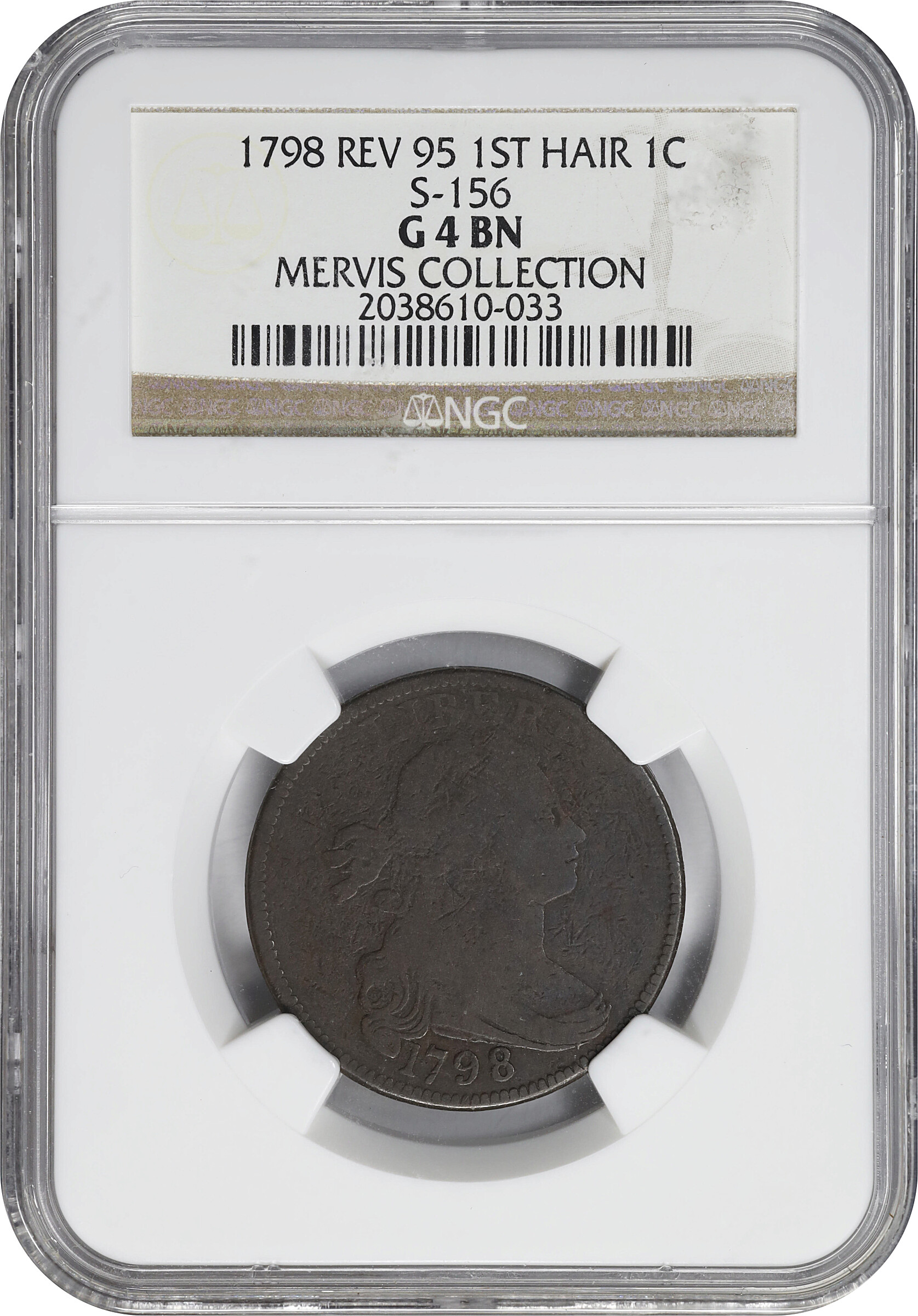 1798 1c Reverse of 1795, S-156 MS BN thumbnail 8