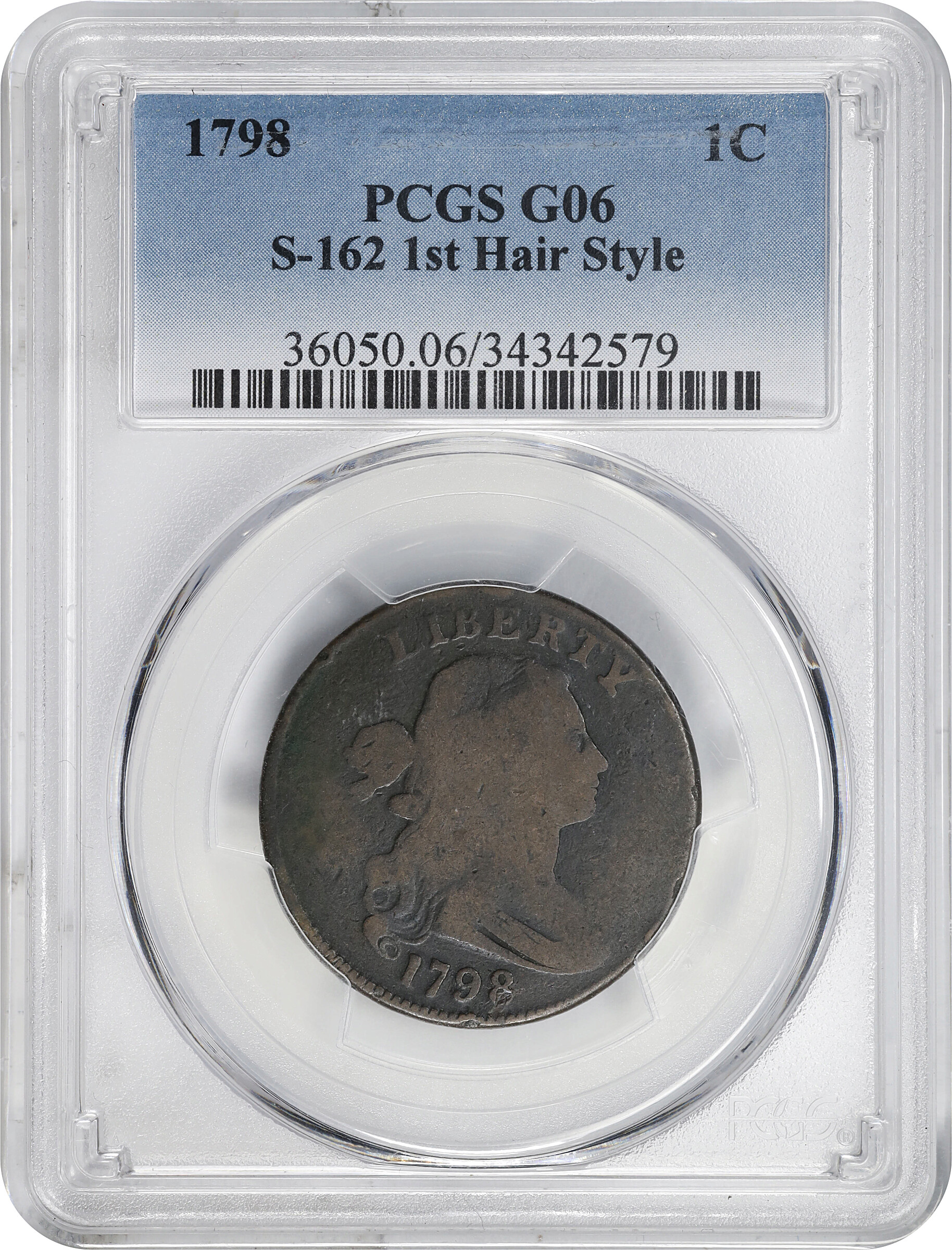 1798 1c 1st Hair Style, S-162  MS BN thumbnail 6