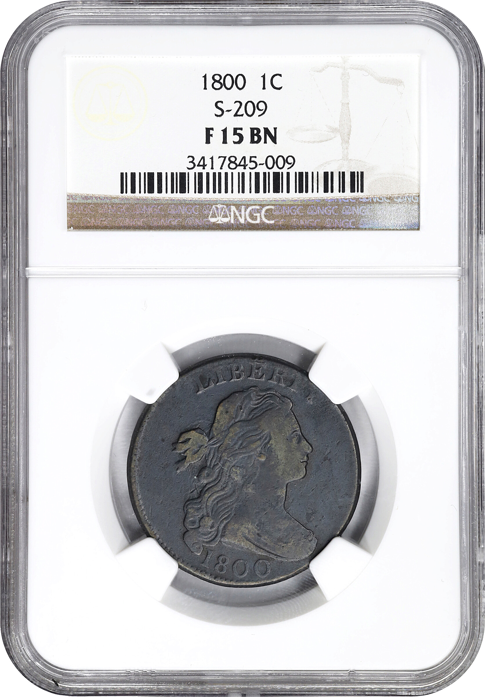 1800 1c Normal Date, S-209  MS BN thumbnail 11