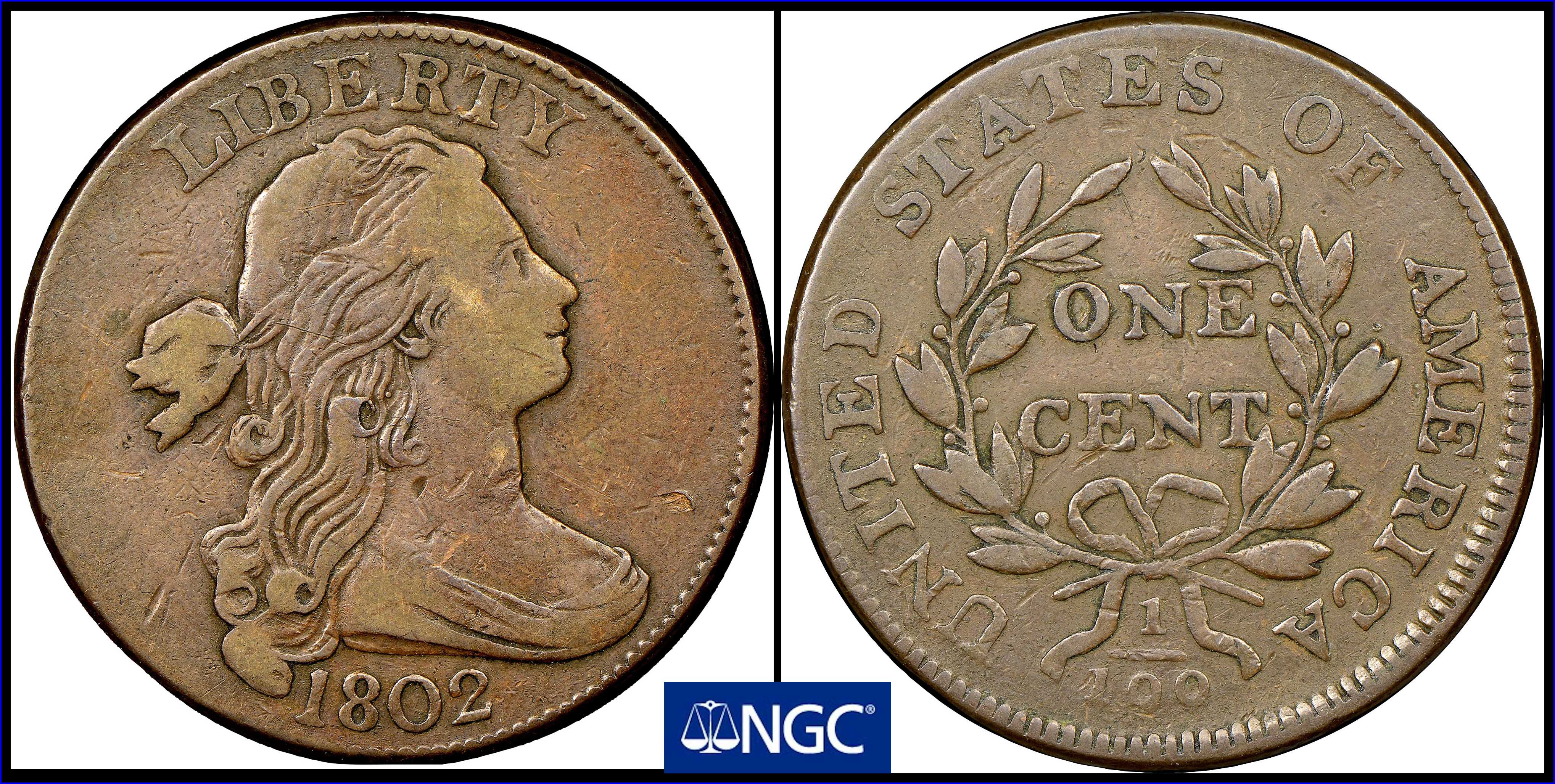 1802 1c Normal Reverse, S-230  MS BN thumbnail 15