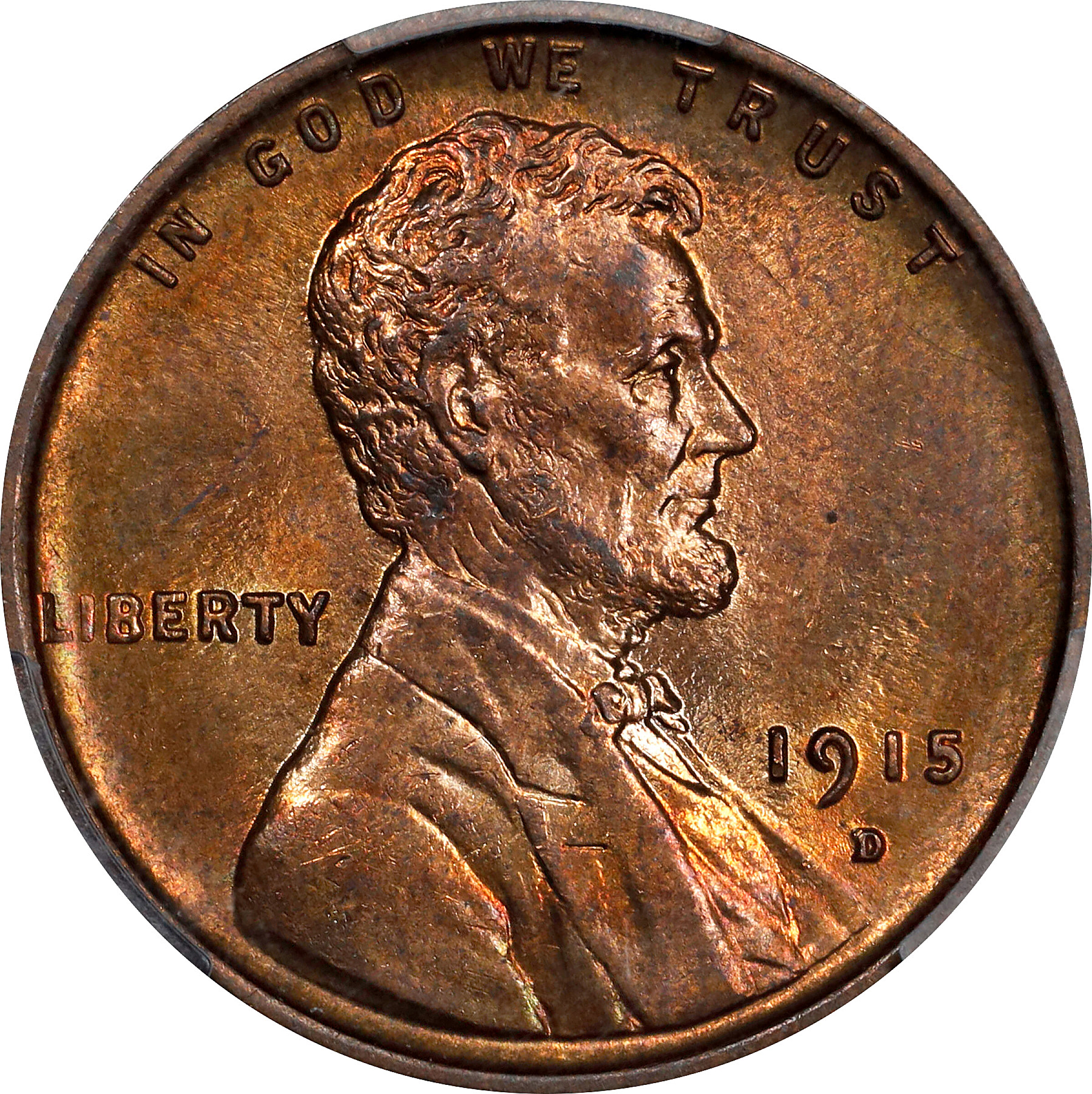 1915-D Lincoln Cent. MS-65 RB (PCGS).