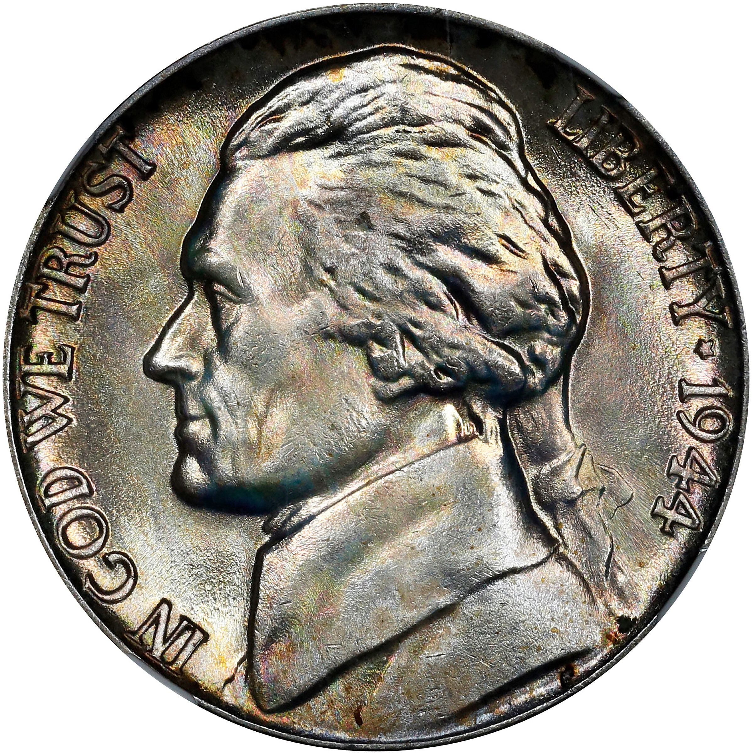1944-P Jefferson Nickel. MS-67 5FS (NGC).
