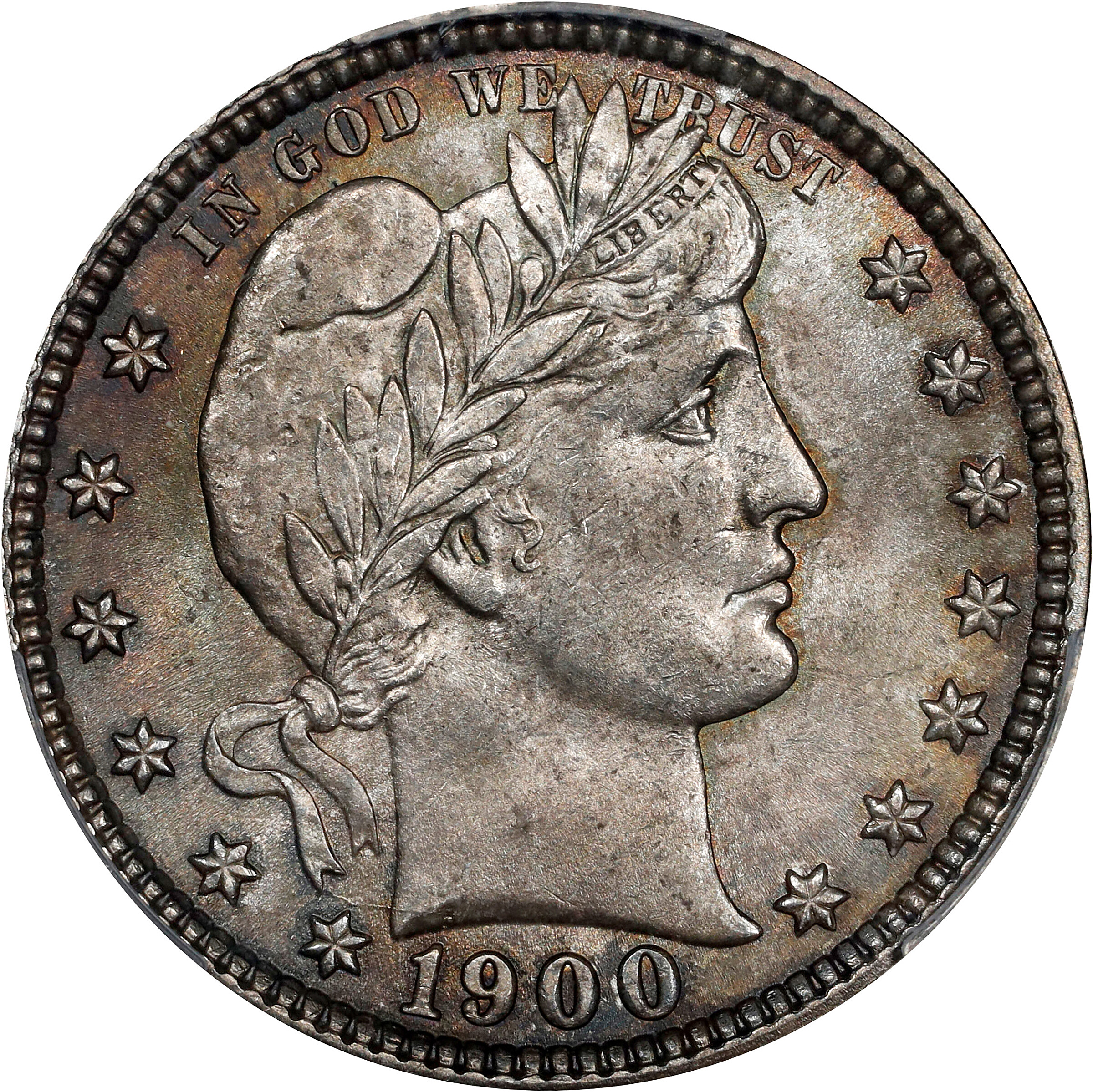 1900 Barber Quarter. MS-64 (PCGS).
