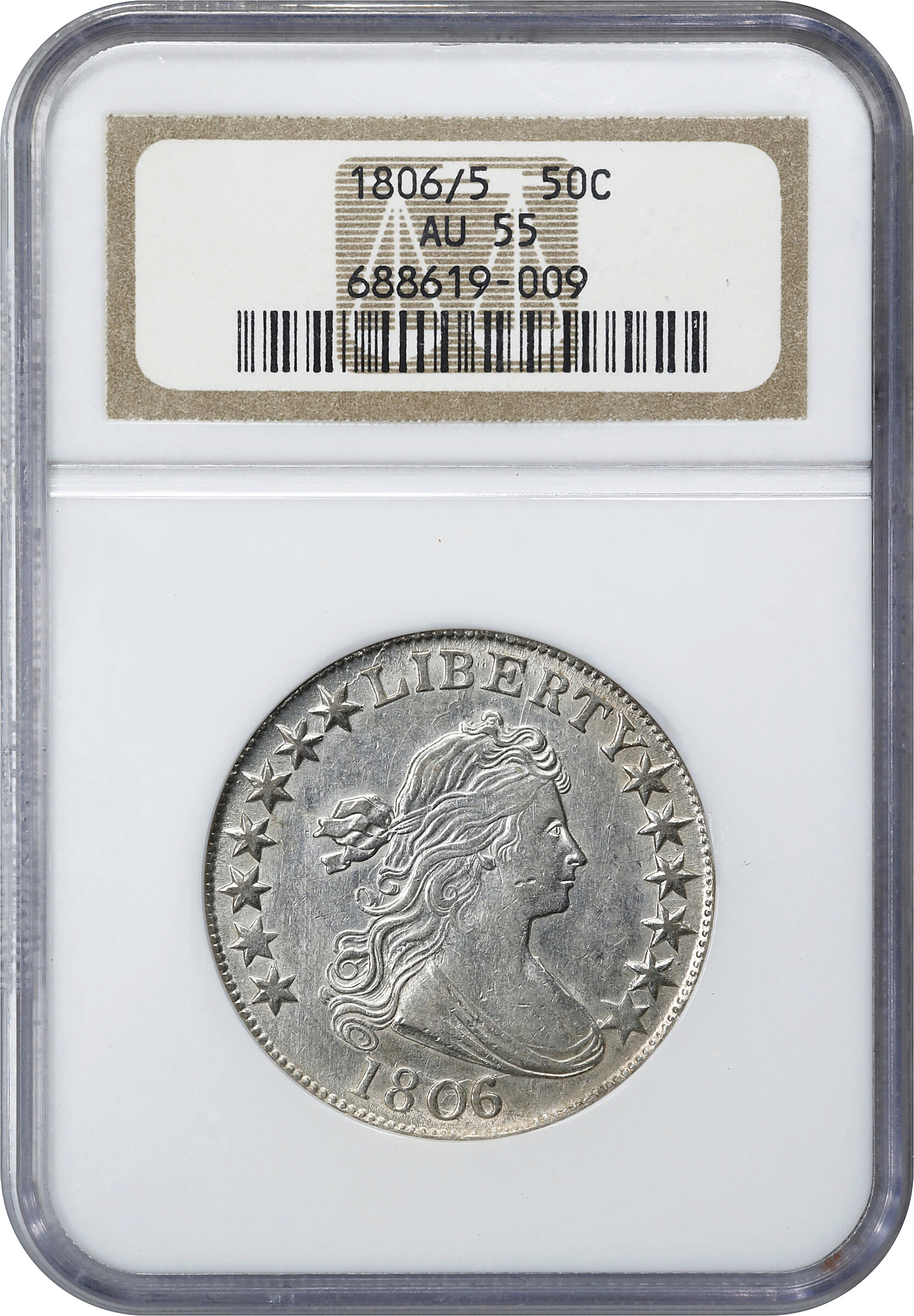 1806/5 50c Large Stars VF35 CAC thumbnail 19