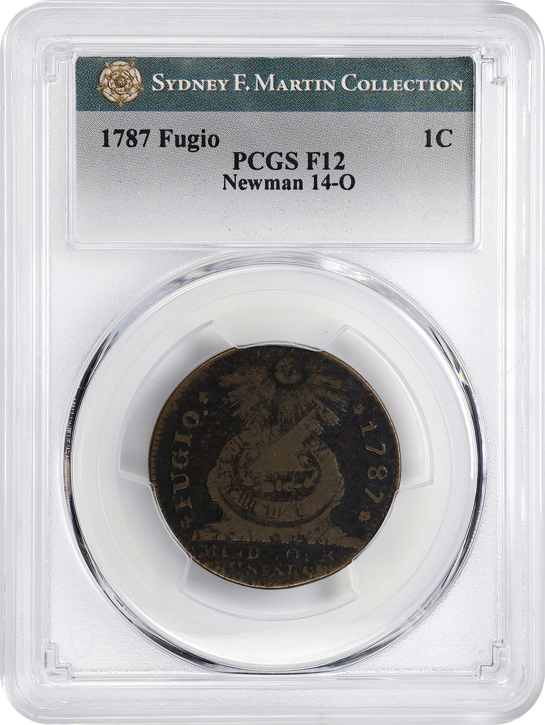 1787 Fugio 1c 4 Cinquefoils, STATES UNITED, Newman 14-O MS BN AU53 BN CAC thumbnail 13