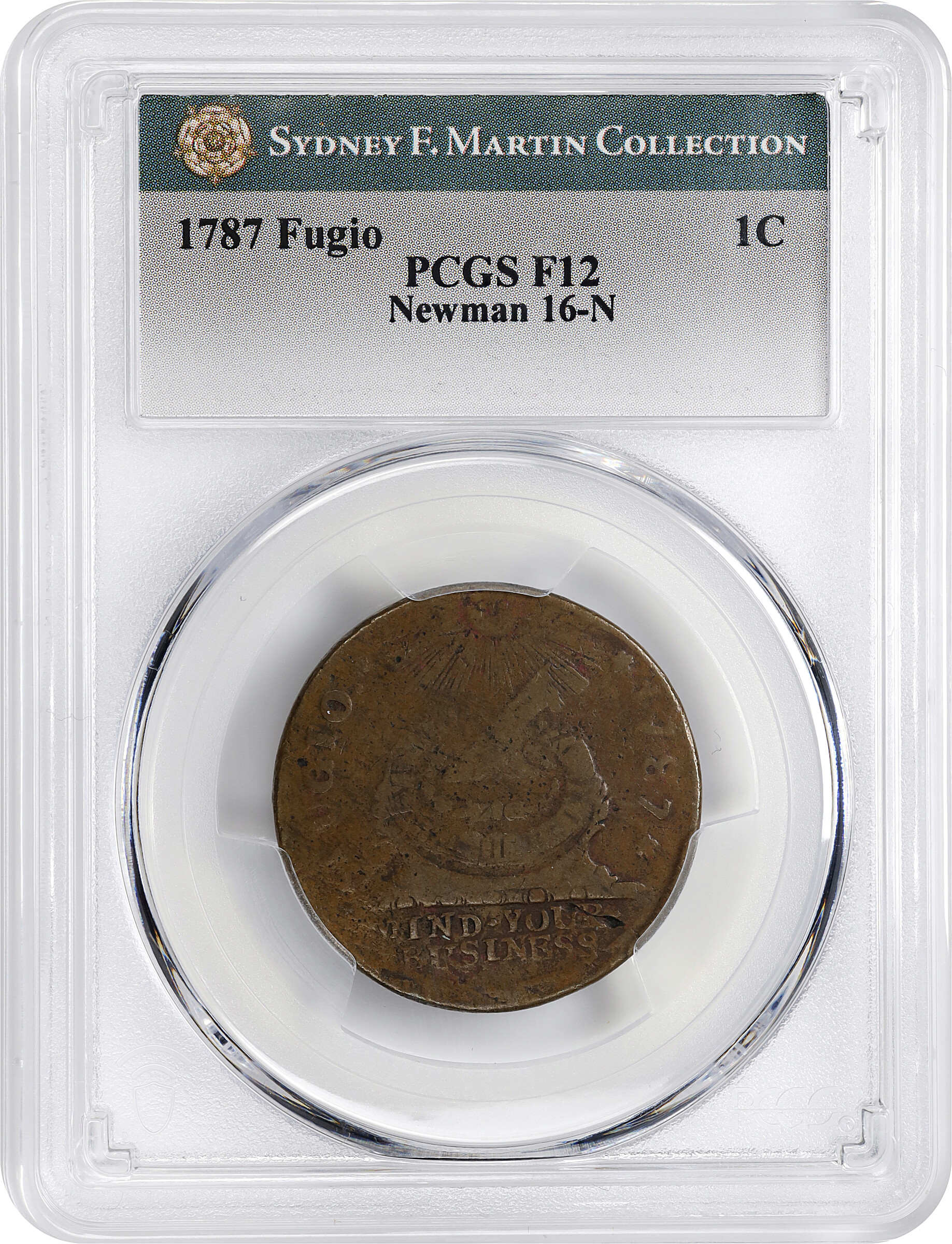 1787 Fugio 1c 4 Cinquefoils, STATES UNITED, Newman 16-N MS BN F12 BN thumbnail 3