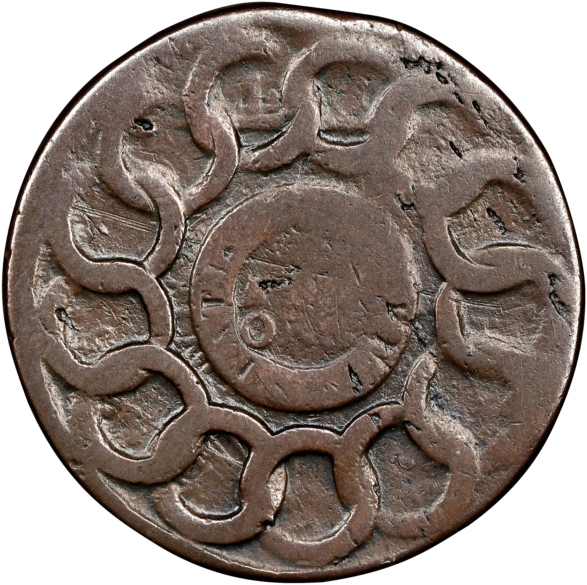 1787 Fugio 1c 4 Cinquefoils, STATES UNITED, Newman 22-M MS BN F15 BN thumbnail 2